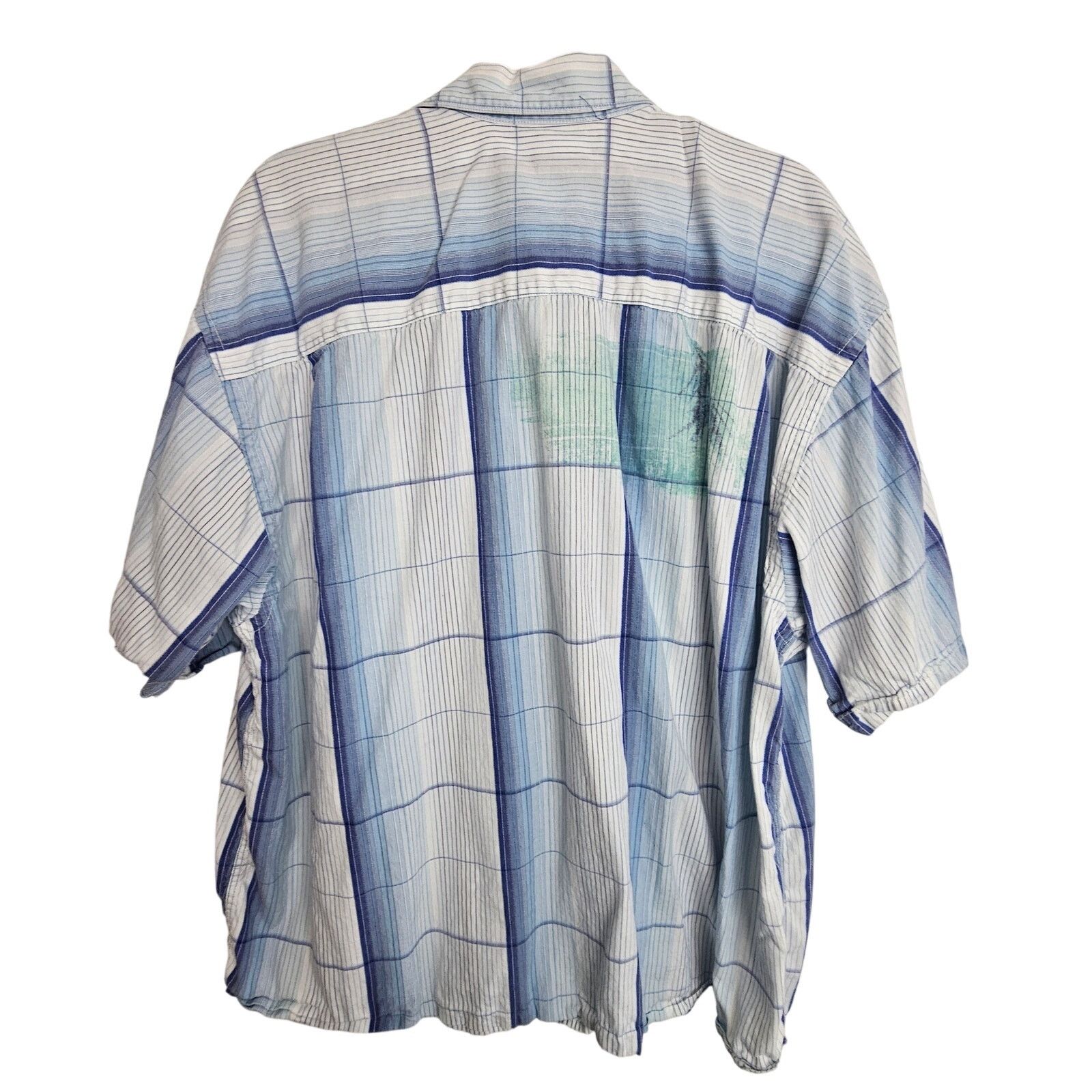 Tommy Bahama Tommy Bahama Hawaiian Shirt Men XXL Blue White Plaid Top Size US XXL / EU 58 / 5 - 8 Thumbnail