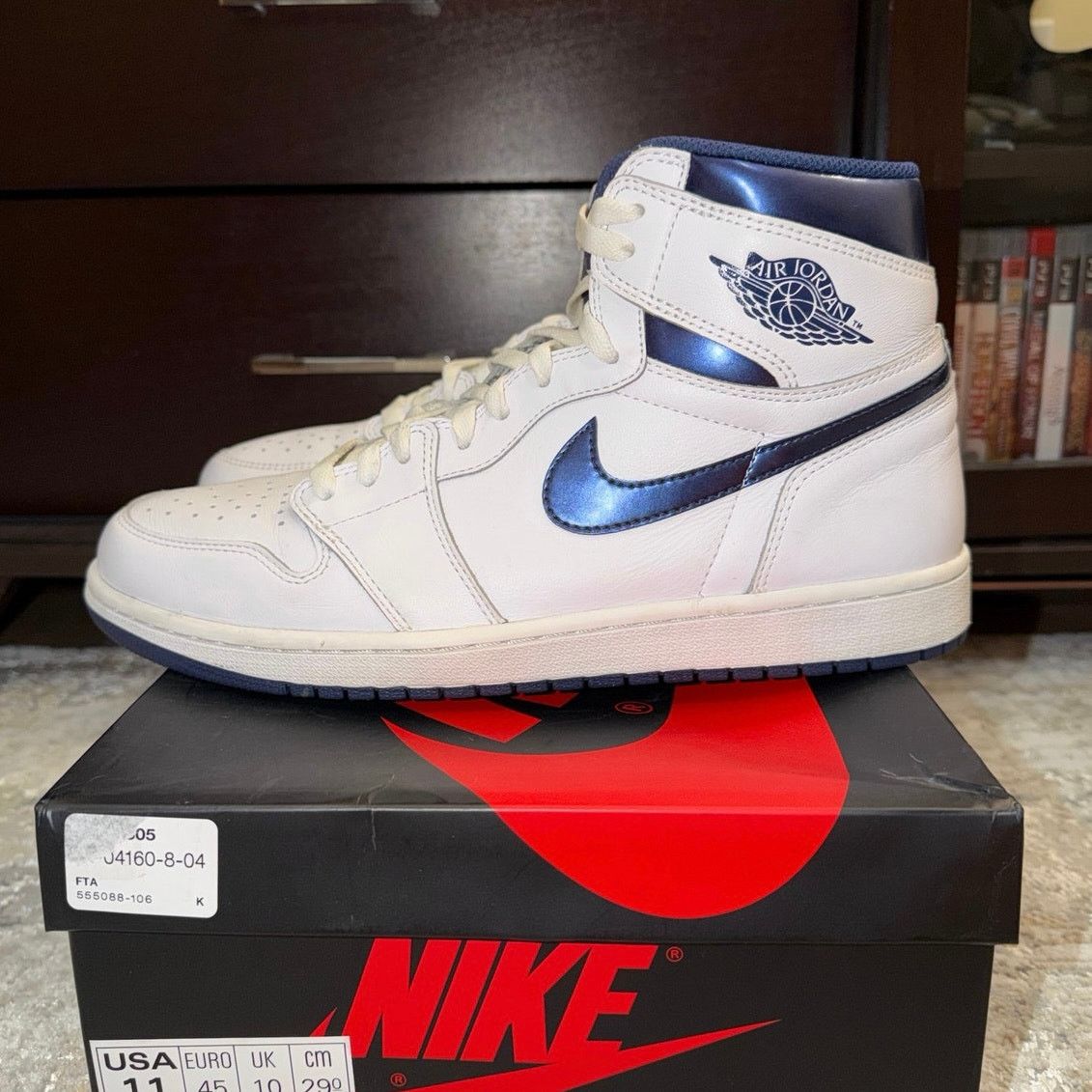 Jordan 1 Retro 2016 “Metallic Blue” Size Mens 11