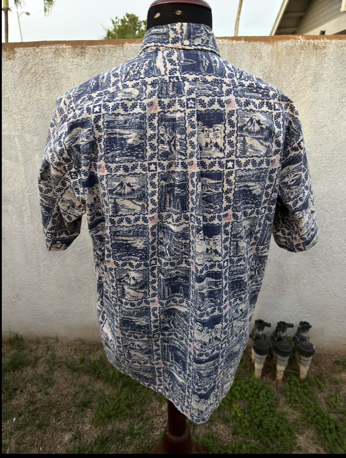 Reyn Spooner PreOwned Reyn Spooner National Parks Men's L Blue Pullover Size US L / EU 52-54 / 3 - 2 Thumbnail