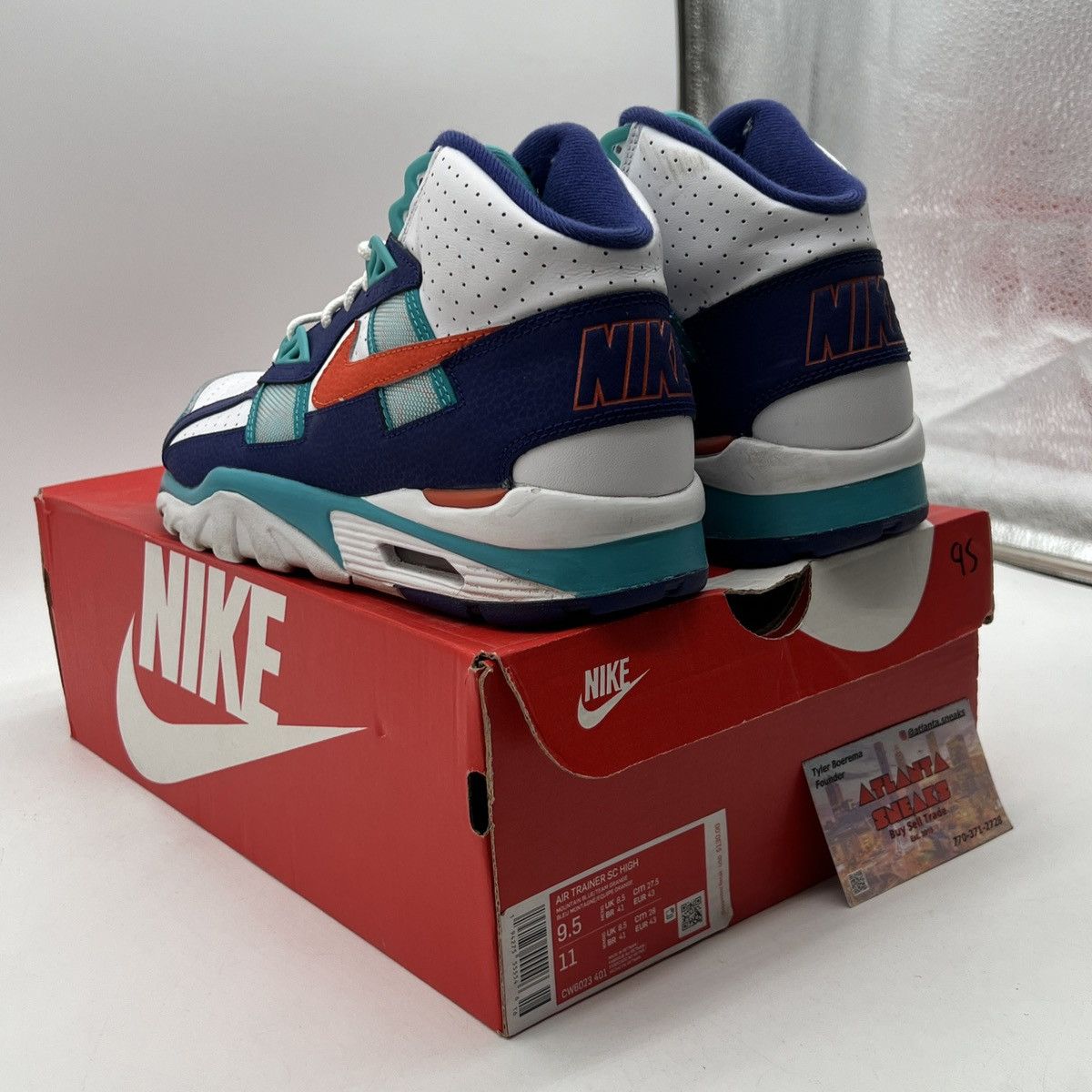 Nike Air trainer high Miami Dolphins Size US 9.5 / EU 42-43 - 4 Thumbnail
