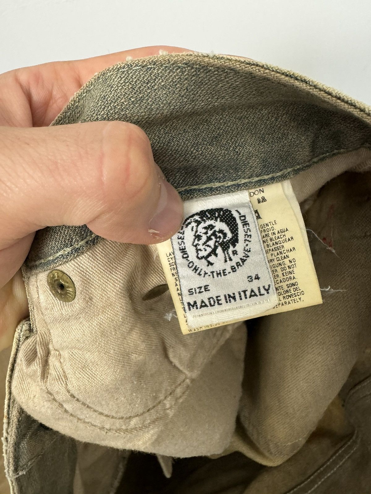 Diesel Diesel Vintage Y2k Avant Garde Washed Denim Pant Streetwear Size US 34 / EU 50 - 4 Thumbnail