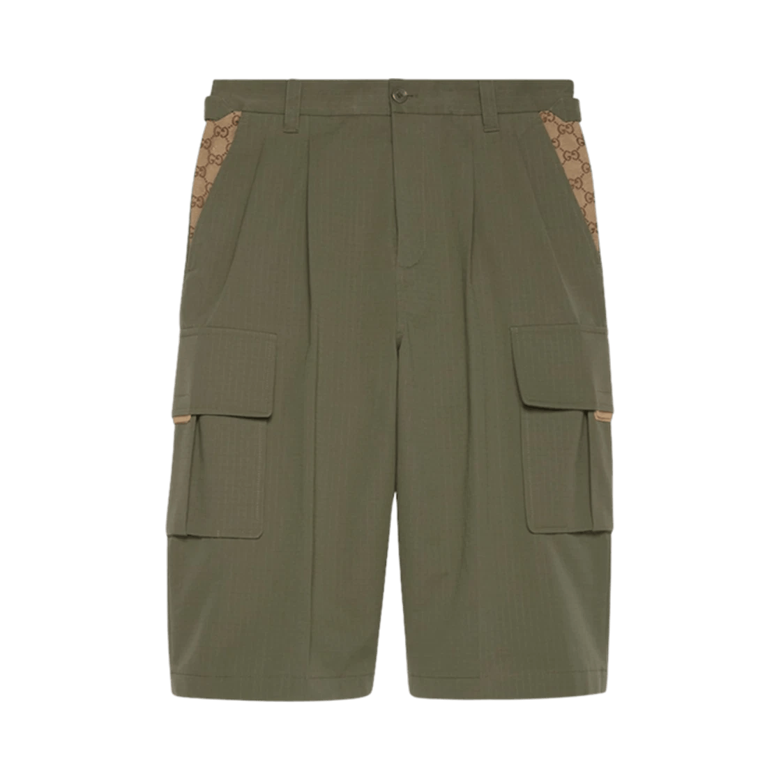 GU o1la5ras0426 Cotton Cargo Shorts in Green Size US 32 / EU 48 - 1 Preview