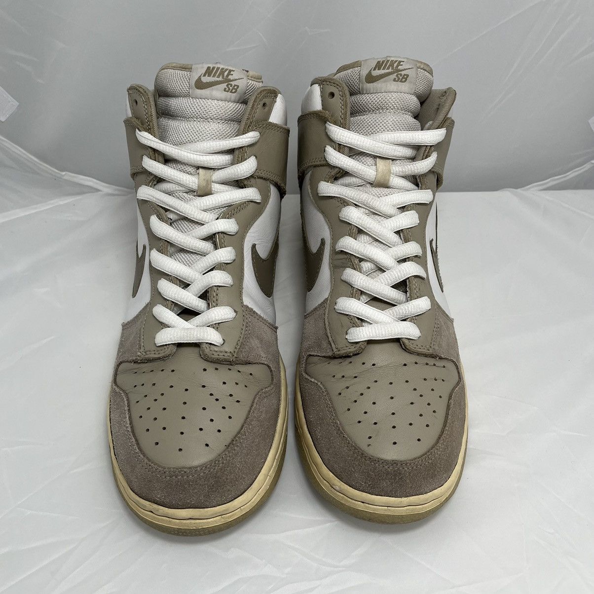 🔥GRAIL Vintage Size 11.5 Nike Dunk High Pro SB White Khaki