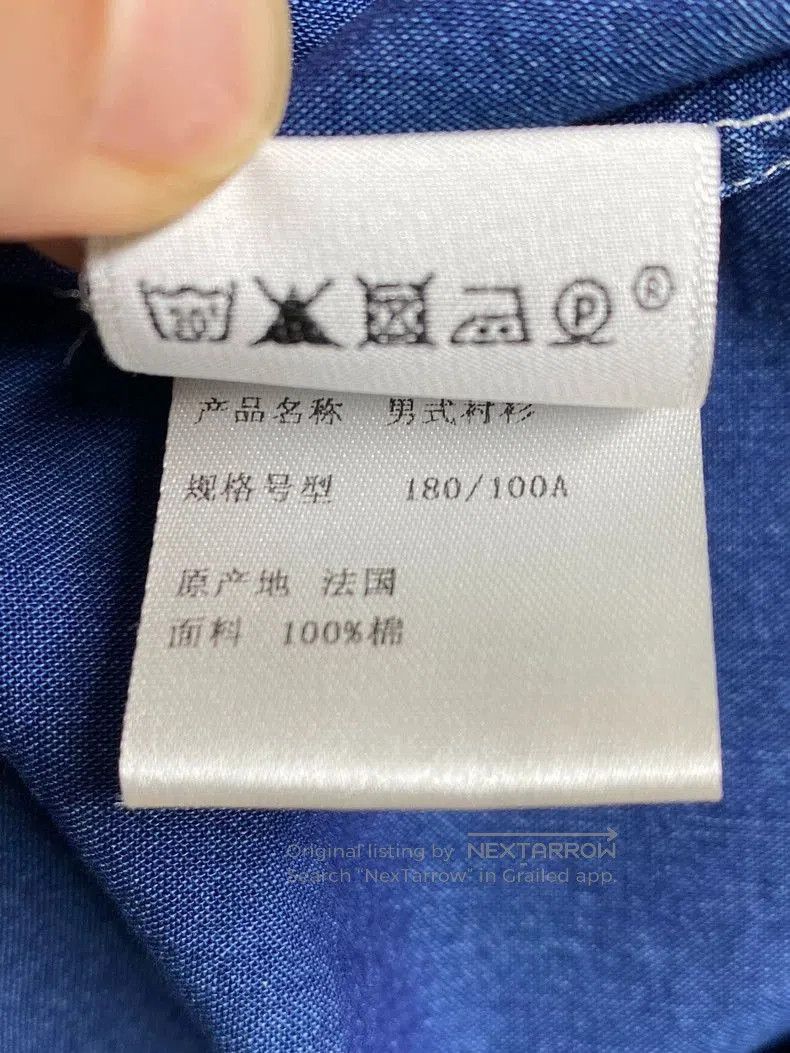 Hermes Denim Long Sleeve Shirt.