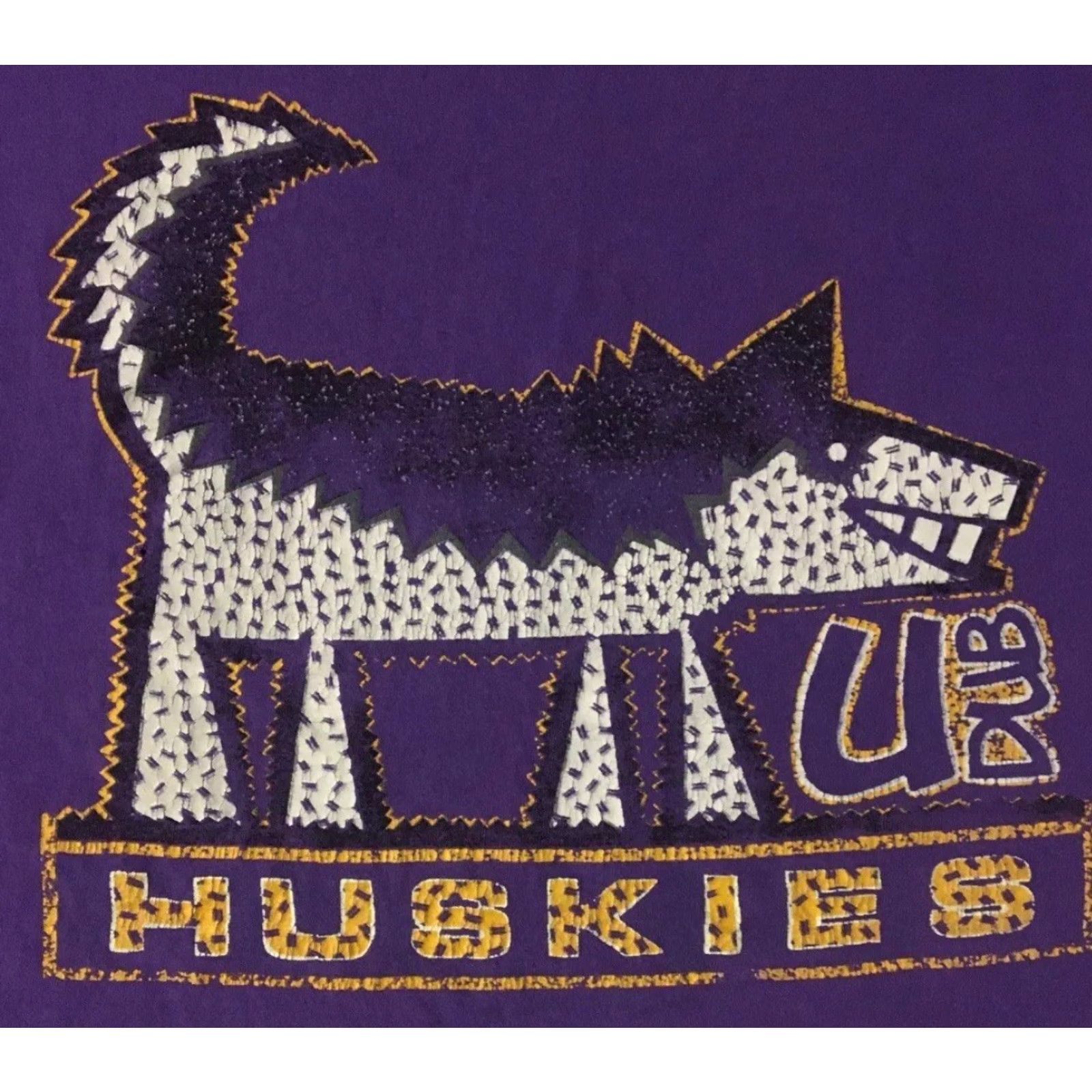 Vintage Vtg 90s University Washington Huskies Faded Distress Shirt M L Track PE Grunge Shirt Mens Purple 90s University Grunge Huskies WWE? Size US M / EU 48-50 / 2 - 2 Thumbnail