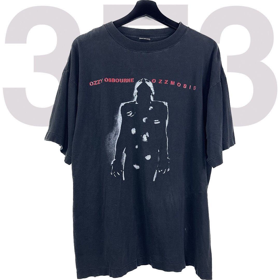 image of Band Tees Vintage 1996 Ozzy Osbourne Osmosis Tour Shirt Size XL Blk in Black, Men's