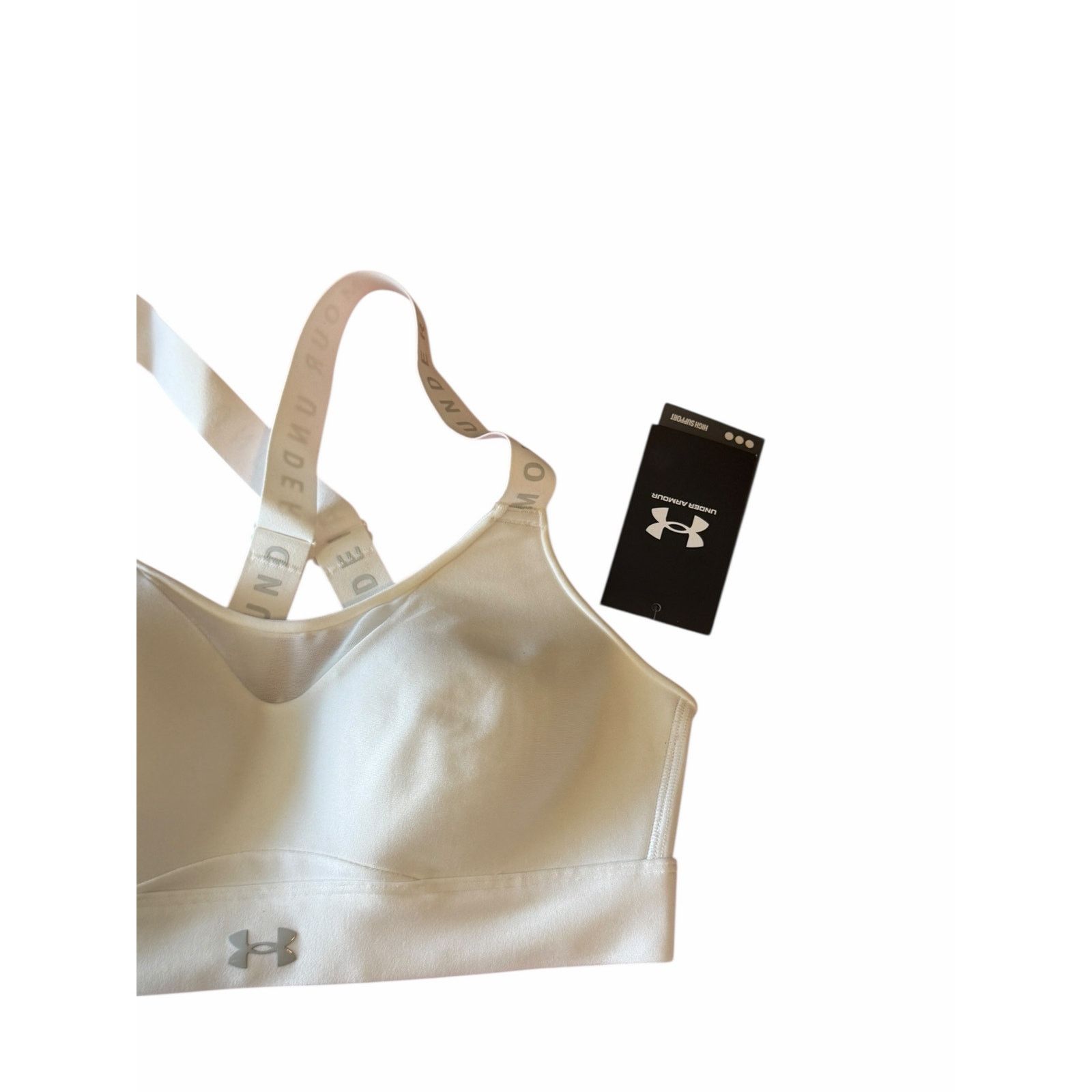 Under Armour Under Armour White Gray Ultra Light Support Foam Padding Bra Size ONE SIZE - 5 Thumbnail