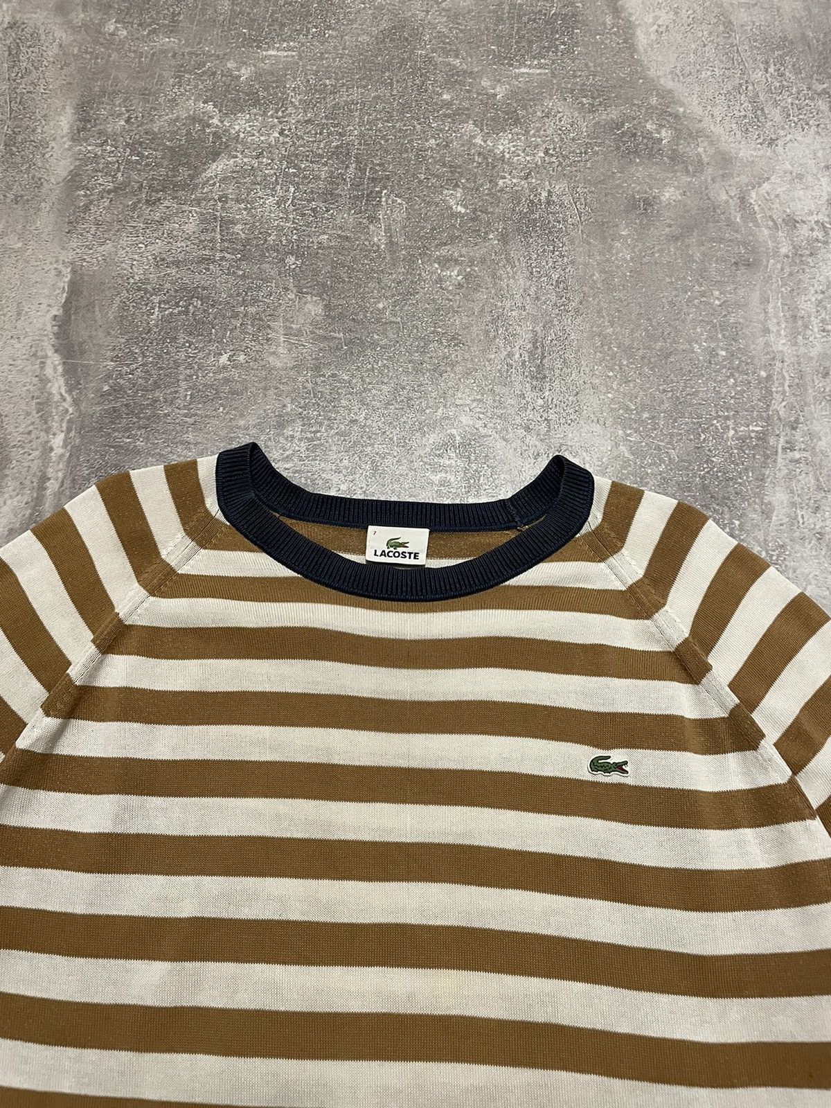 Lacoste Vintage Lacoste Striped Sweater Size US XL / EU 56 / 4 - 2 Thumbnail