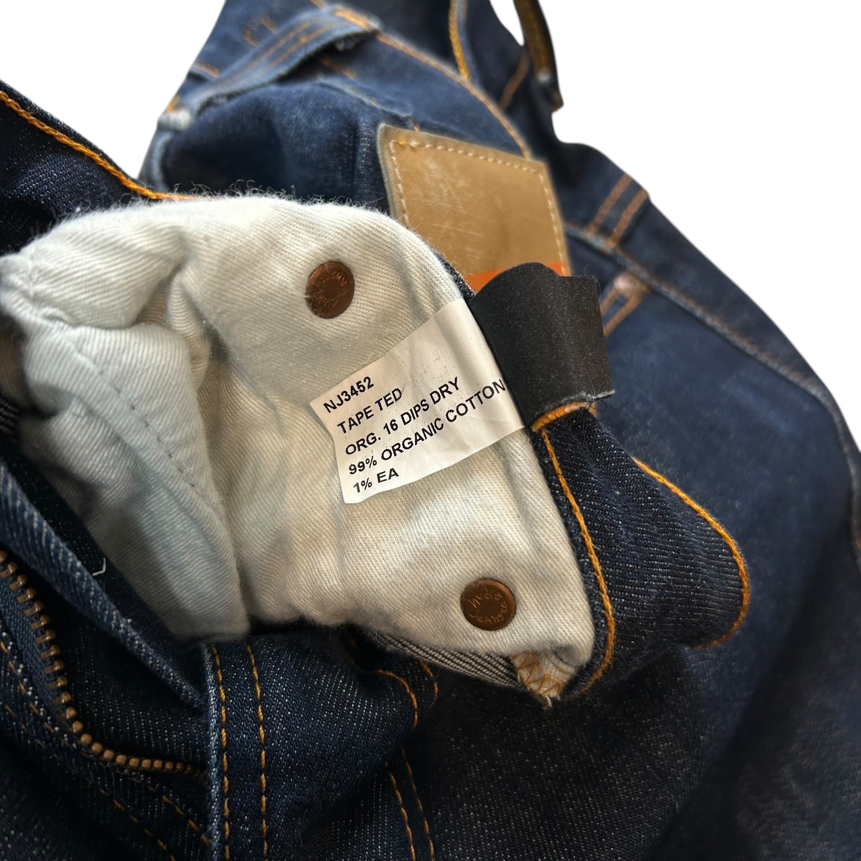 Nudie Jeans Nudie Jeans Tape Ted Org 16 Dips Dry Blue Denim Jeans W31L34 Size US 31 - 9 Thumbnail