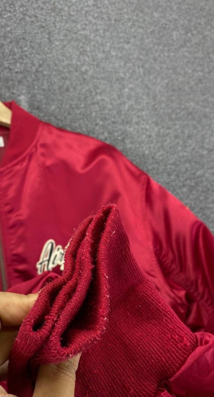 Japanese Brand Vintage Browny U.S Air Force Military Red Bomber Jacket Size M / US 6-8 / IT 42-44 - 14 Thumbnail
