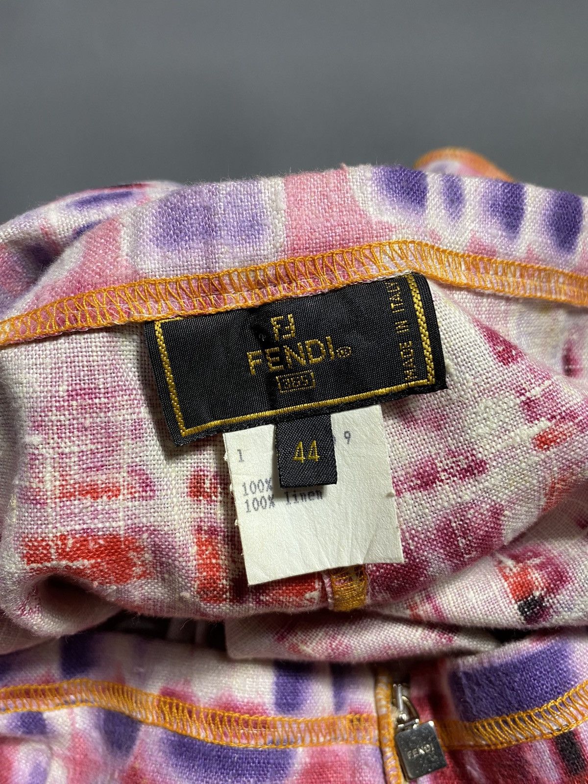 Fendi Vintage FENDI Multi Colour linen Pants Size 32" / US 10 / IT 46 - 4 Thumbnail