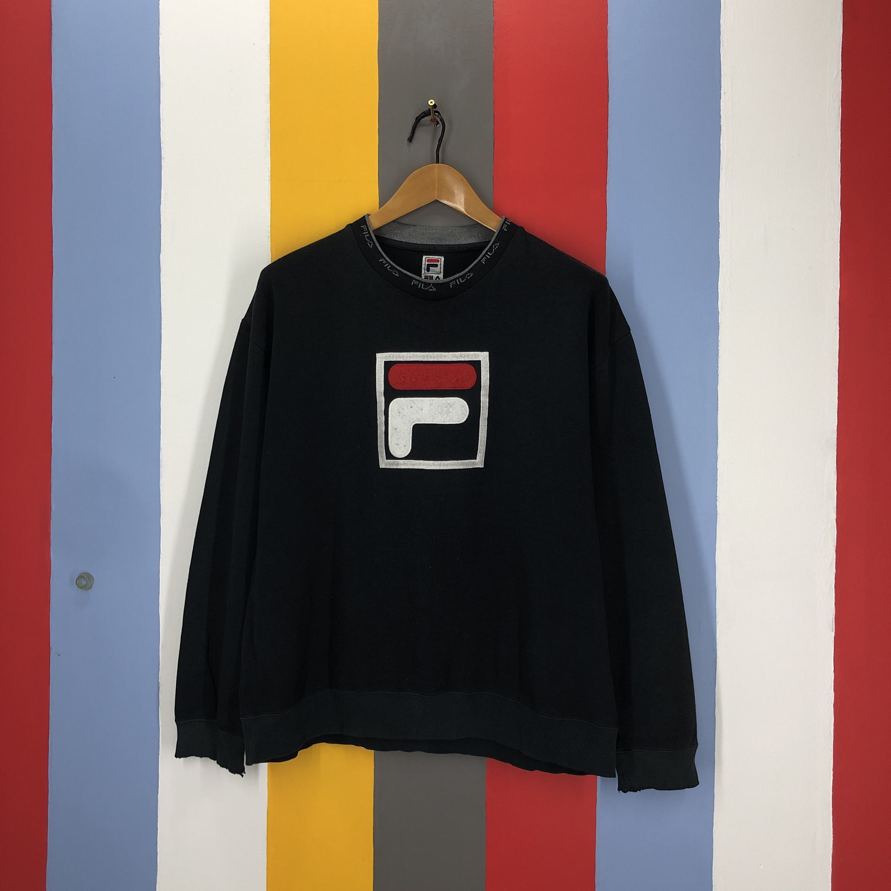 Fila FILA Thrashed Crew Neck Sweatshirt #1594/01 Size US L / EU 52-54 / 3 - 1 Thumbnail