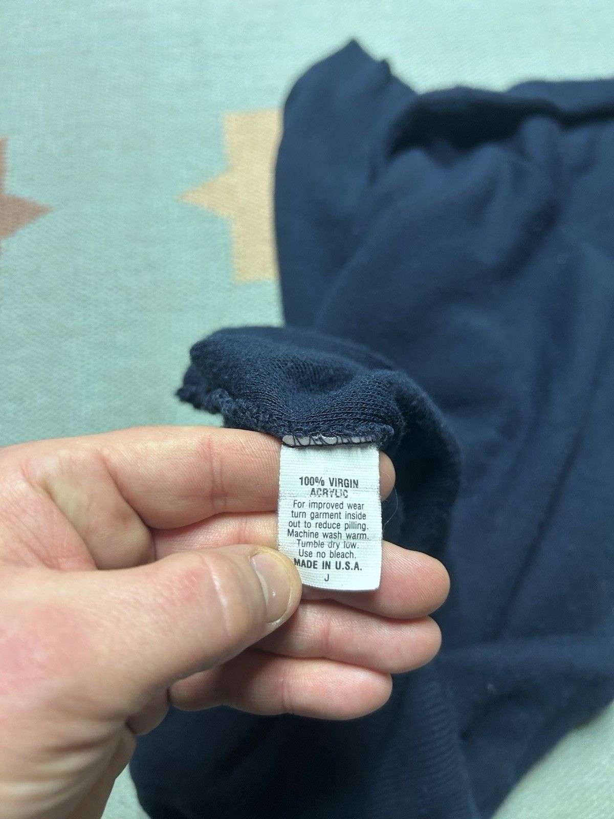 Vintage Vintage sweater v neck Blue Lake Michigan acrylic navy small Size US S / EU 44-46 / 1 - 7 Thumbnail