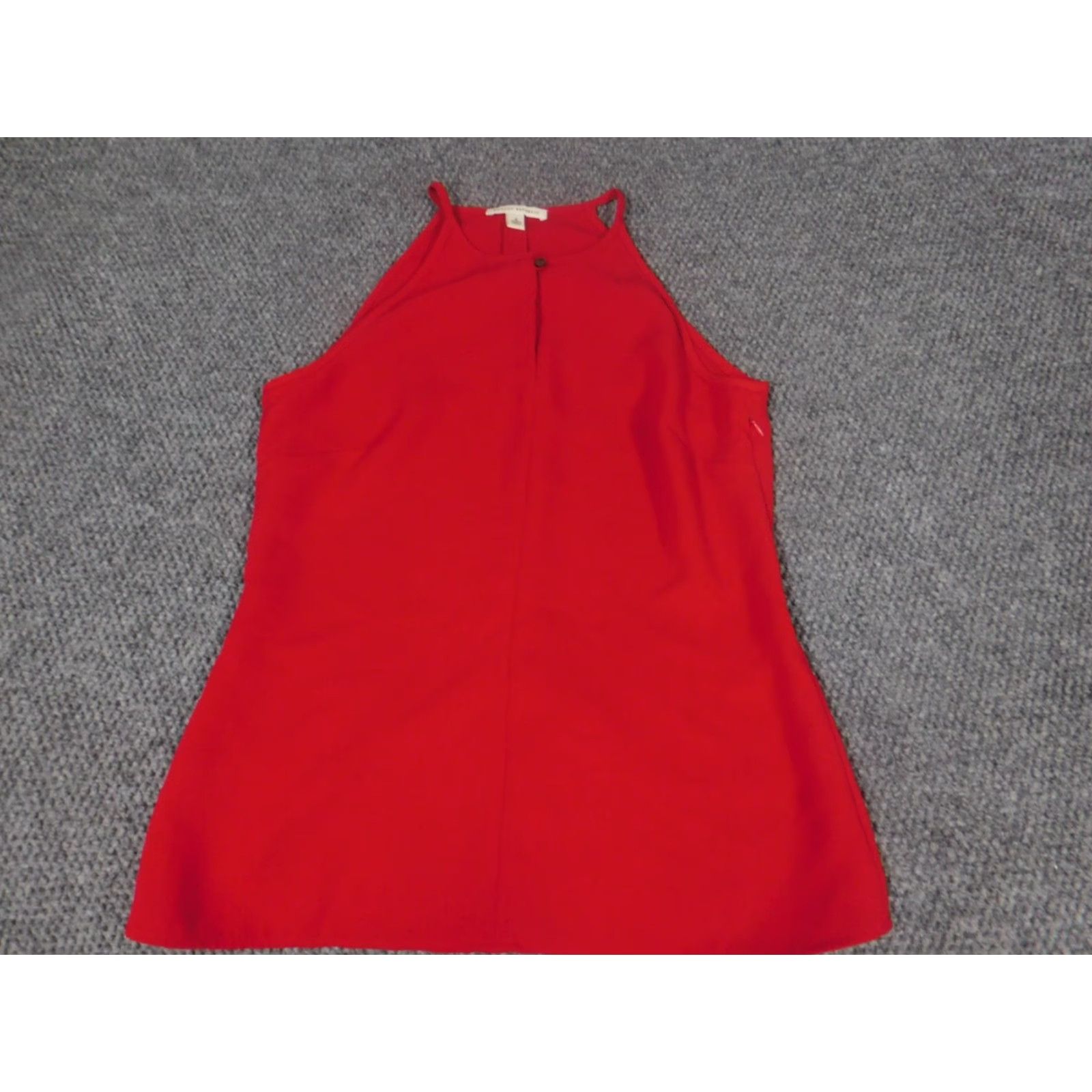 Banana Republic Banana Republic Blouse Womens Cap Sleeve Red 6 Pullover Collared Polyester Woven Ruffle Casual Classic Size M / US 6-8 / IT 42-44 - 3 Thumbnail
