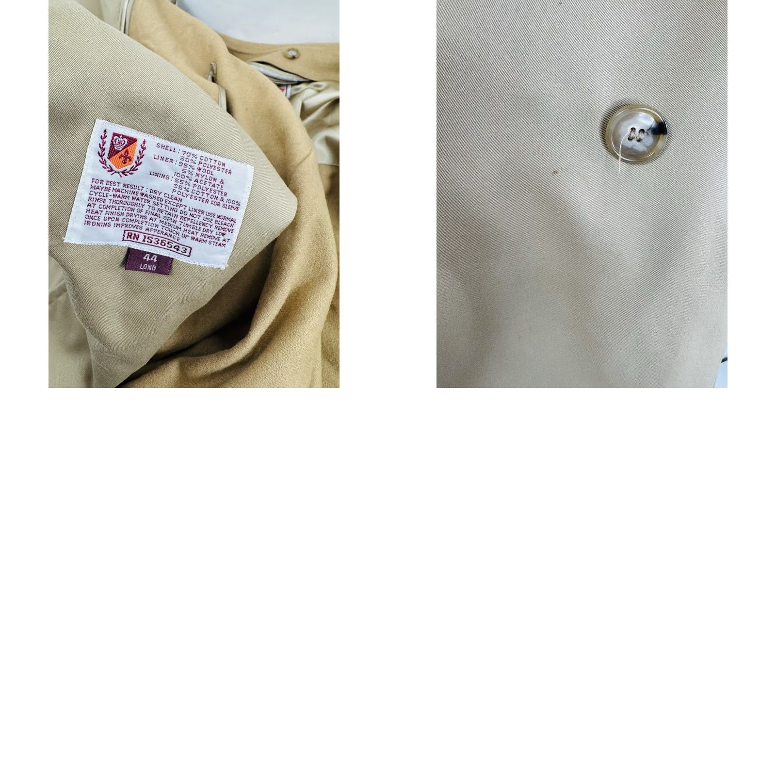 Baracuta BARACUTA Long Wool Trenchcoat Dark Light Brown Belted Overcoat - 44 Long - Baracuta Coat Mens Vintage 1940s 50s 60s Style EX Size US S / EU 44-46 / 1 - 9 Thumbnail
