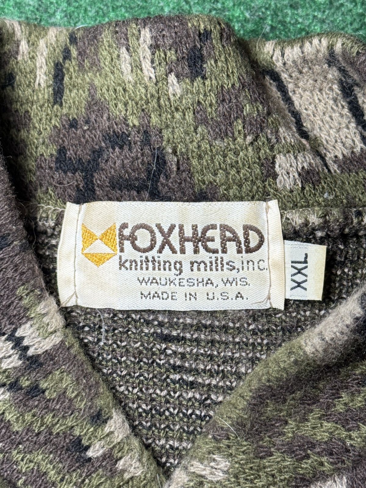 Vintage Vintage Foxhead Knit Camo Henley XXL 80s 90s Sweater Size US XXL / EU 58 / 5 - 3 Thumbnail