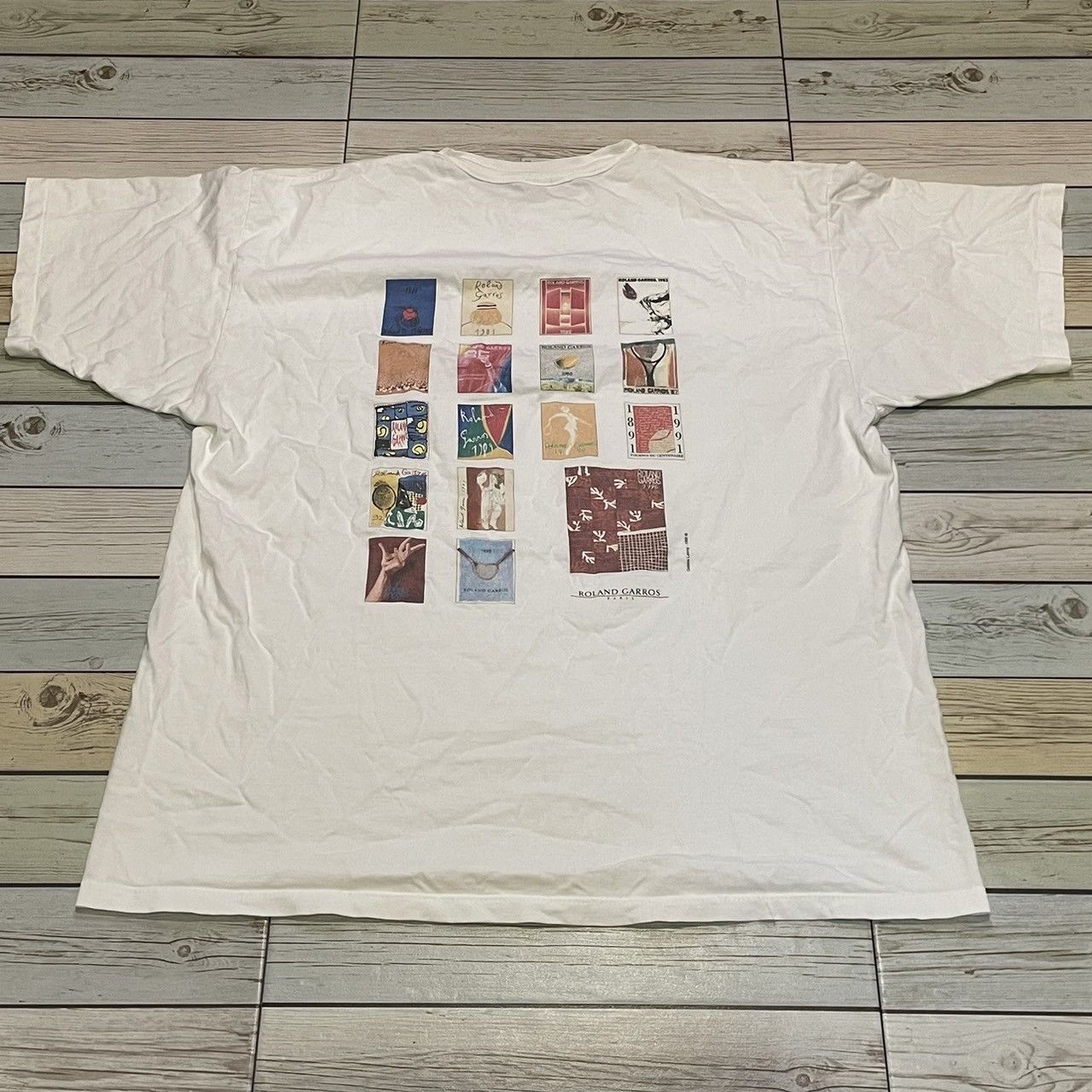 Other Rare Vintage 1996 Roland Garros Tennis Tee Grand Slam Size US XL / EU 56 / 4 - 1 Thumbnail