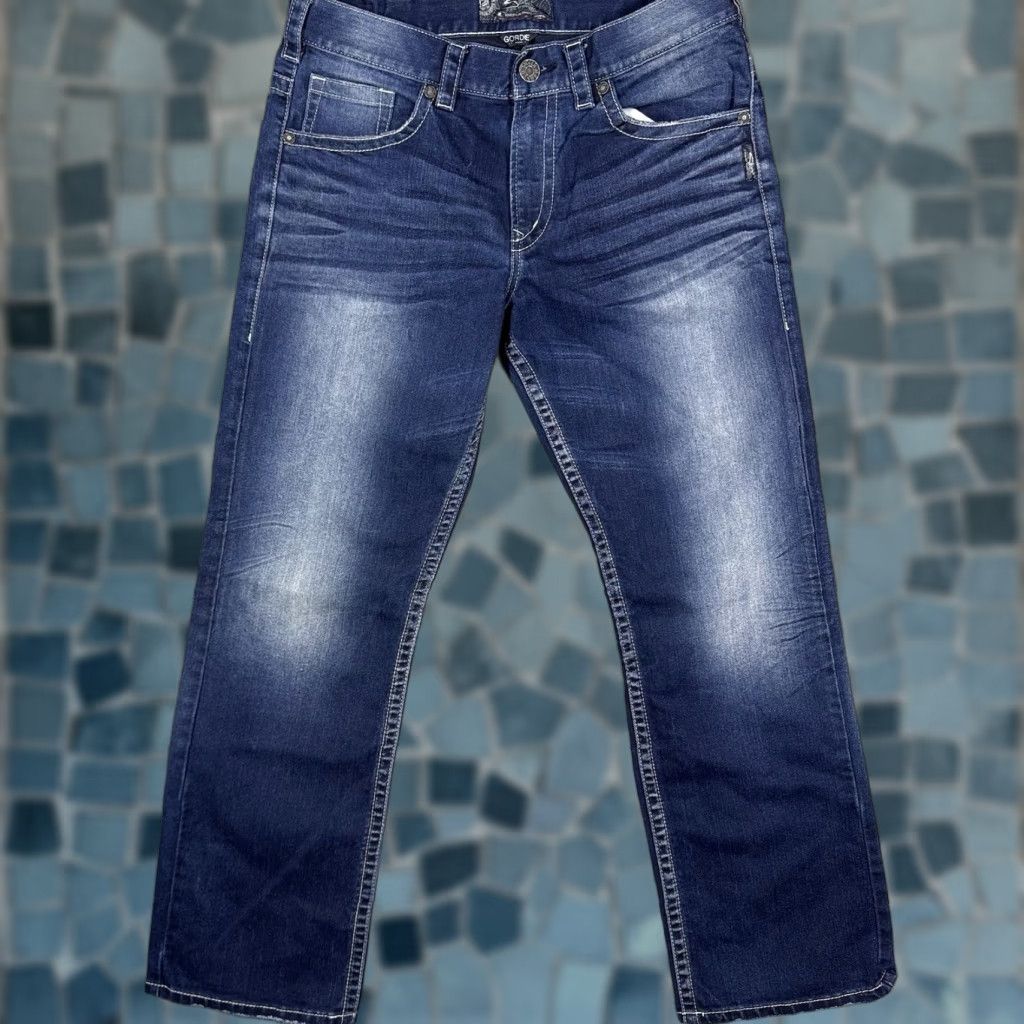 Silver Jeans Co. VINTAGE Silver Jeans Bootcut Jeans Men 34x32 Denim Blue 5-Pocket Distressed Relaxed 90s Mens Size US 34 / EU 50 - 1 Thumbnail