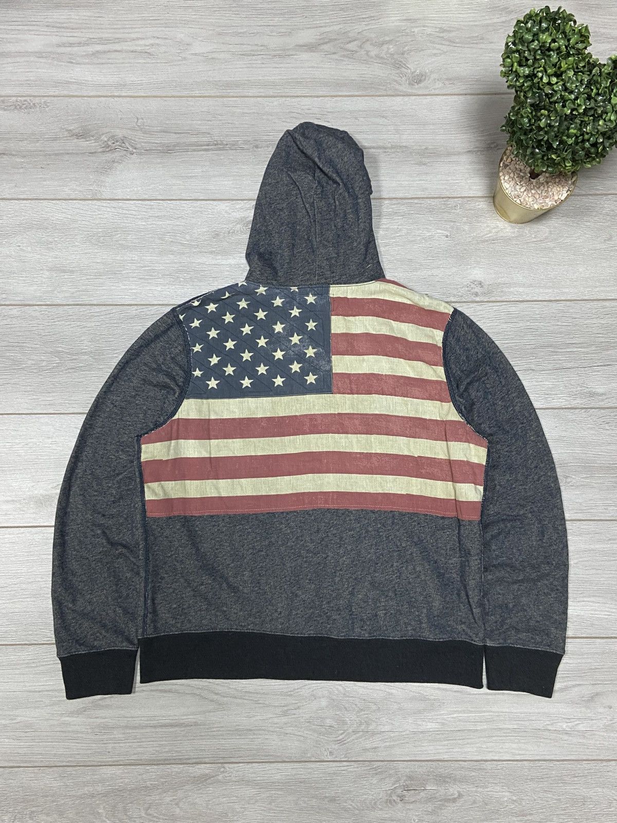 RALPH LAUREN 🇺🇸 DENIM & SUPPLY USA FLAG ZIP HOODIE