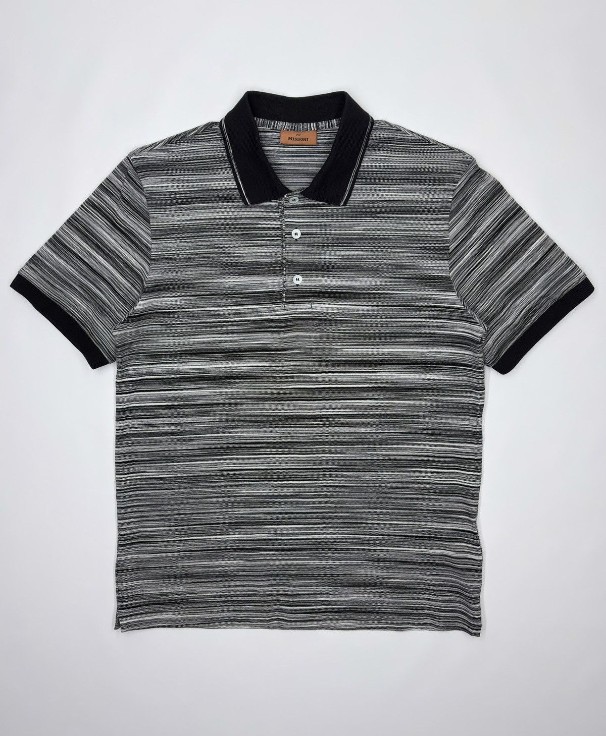 Missoni Missoni Striped Polo T-shirt Shirt Size US L / EU 52-54 / 3 - 1 Thumbnail
