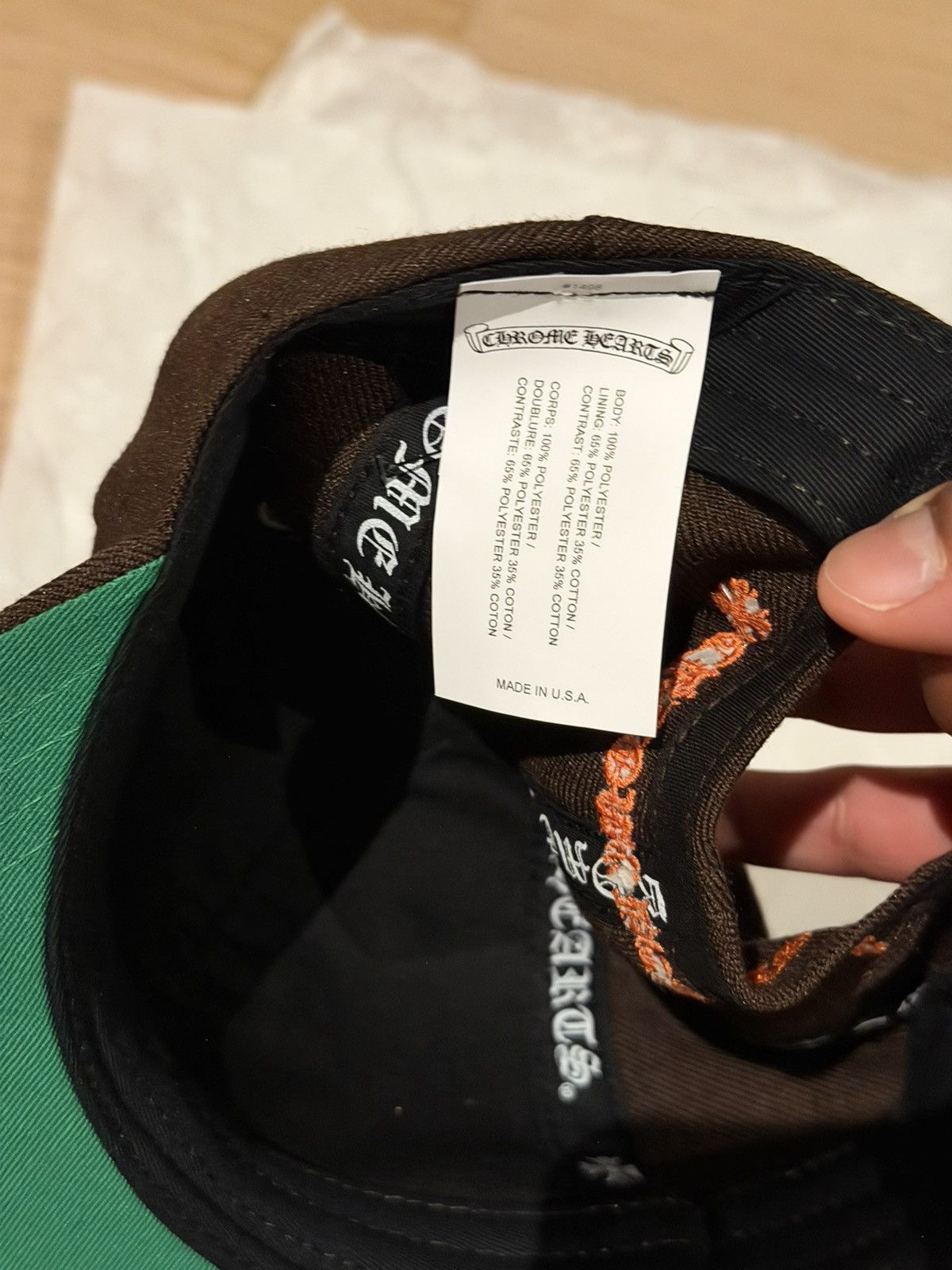 Chrome Hearts Chrome Hearts Brown Orange CH Baseball Cap Embroidered Logo Size ONE SIZE - 3 Thumbnail