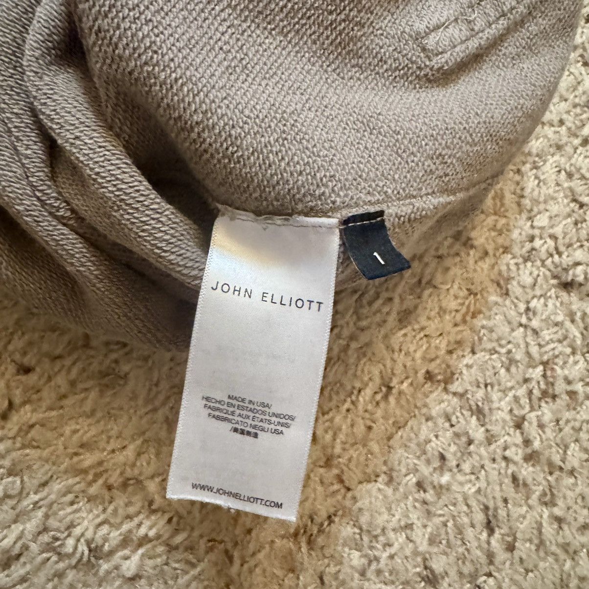 John Elliott John Elliott Grey Zip Up Hoodje Large Size US L / EU 52-54 / 3 - 8 Thumbnail