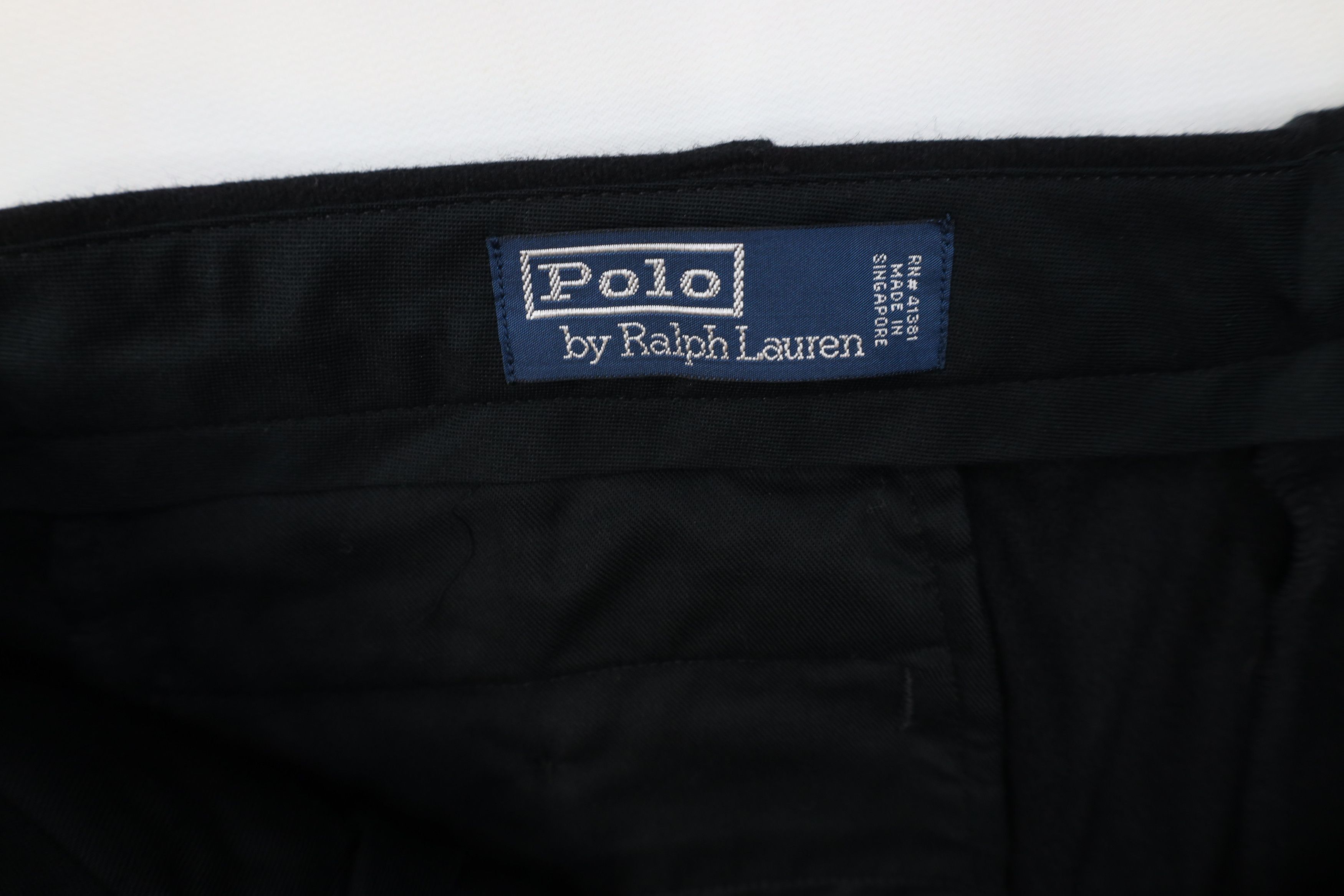 Polo Ralph Lauren Vintage 90s Ralph Lauren Knit Wide Leg Chino Pants Black Size US 40 / EU 56 - 8 Thumbnail