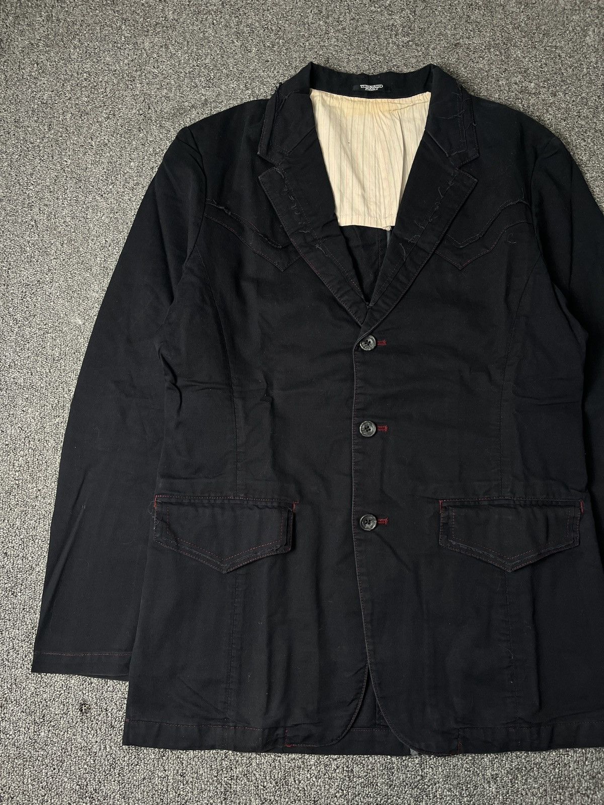 Tornado Mart Tornado mart Black Red Line Blazer Size 42R - 4 Thumbnail