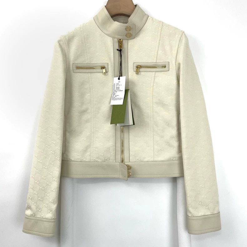 Gucci Short Jacket with Logos and Zippers- DMC
