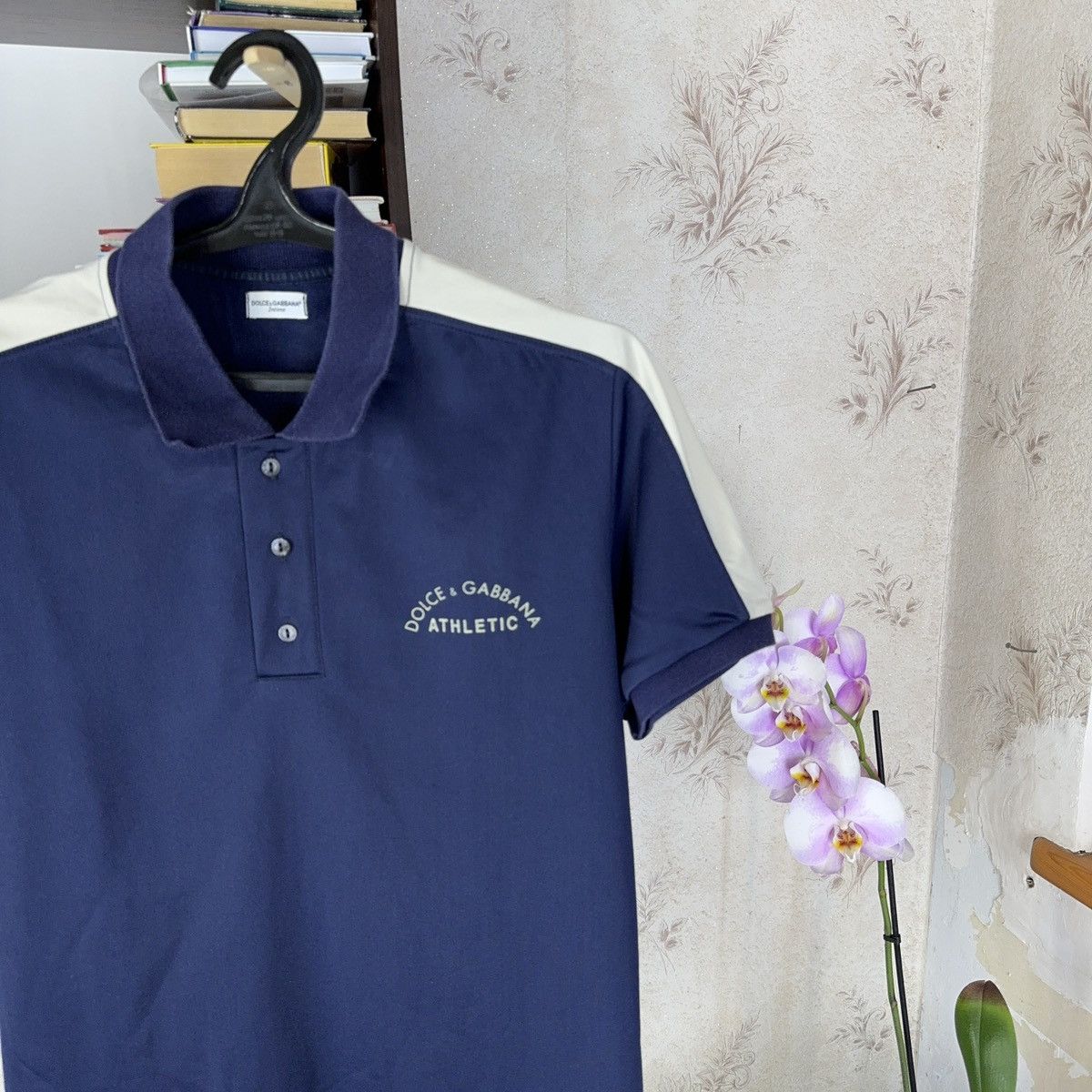 Dolce & Gabbana × Vintage Vintage Dolce Gabbanna T shirt Polo Athletic Blue L Size US L / EU 52-54 / 3 - 5 Thumbnail