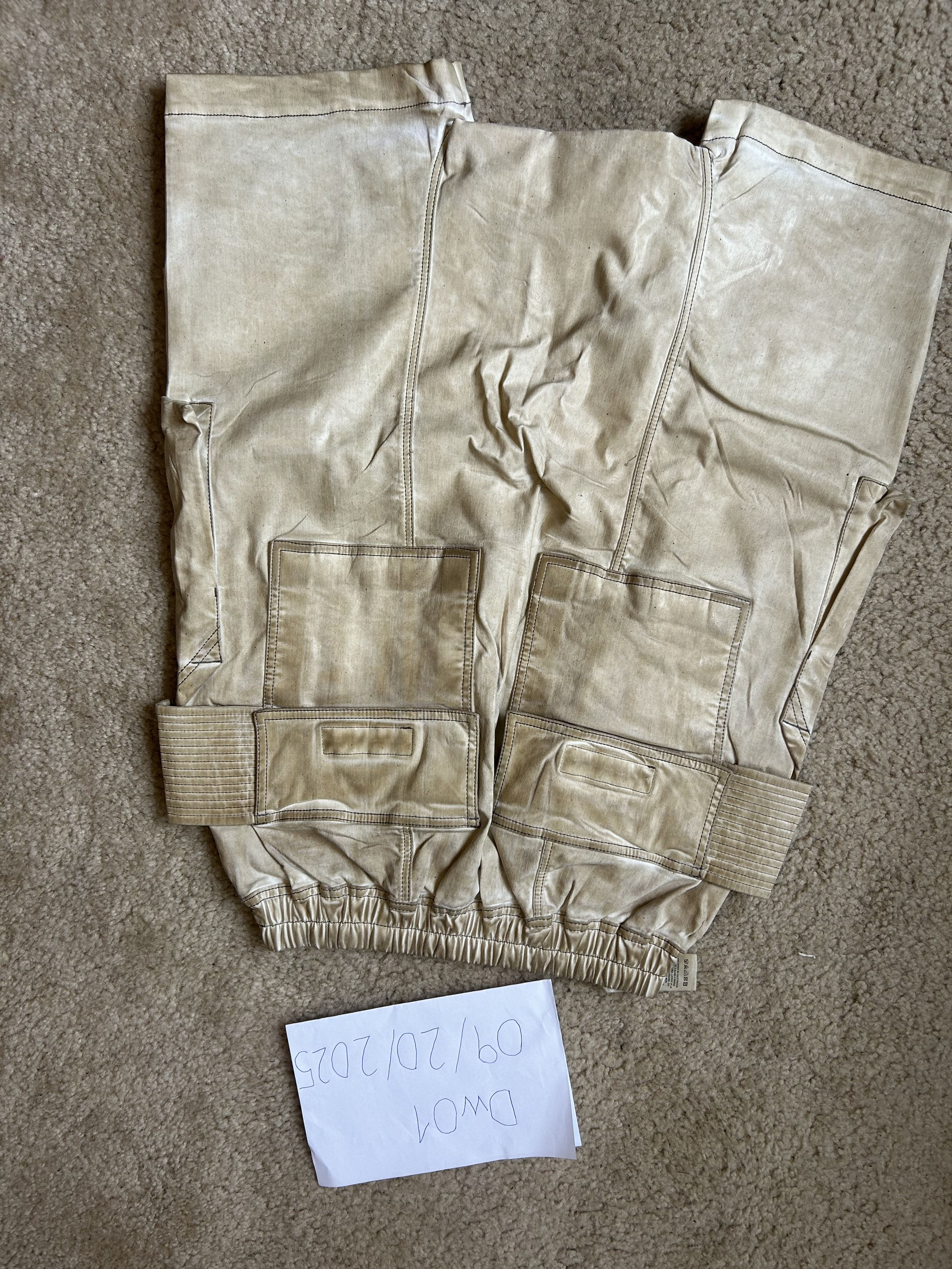 Rick Owens Drkshdw Rick Owen’s Drkshdw Beige Hollywood Creatch Cargo Pods Size US 30 / EU 46 - 5 Thumbnail