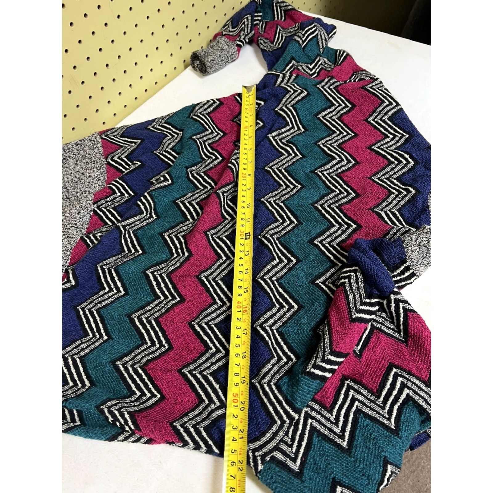 Missoni Vtg MISSONI ITALY Men's CREW NECK SWEATER Sz L Eclectic 90s Multi-Color Zigzag Size US L / EU 52-54 / 3 - 7 Thumbnail