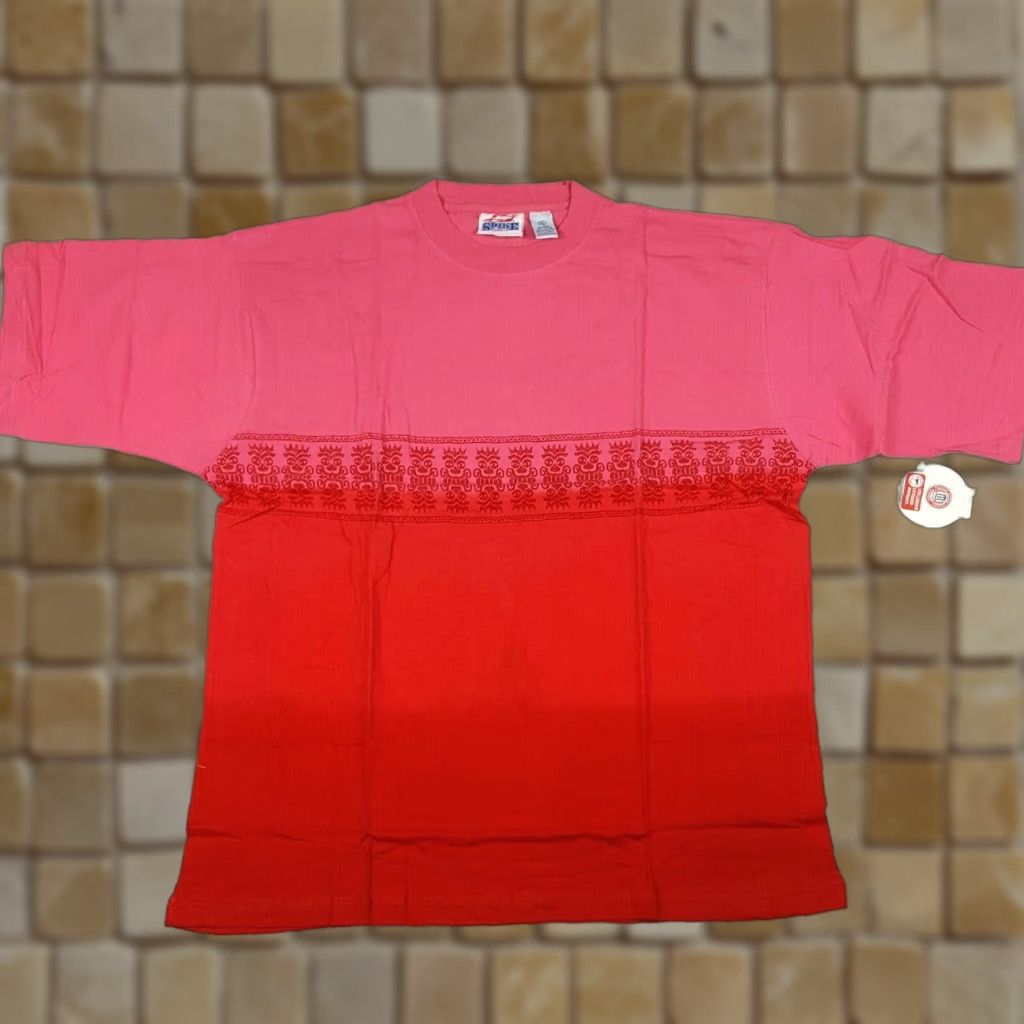 Vintage VINTAGE 90s Pink Tribal Tie-Dye Mens XL Hawaiian Aztec Sports T Shirt Beach Nike Size US XL / EU 56 / 4 - 1 Thumbnail