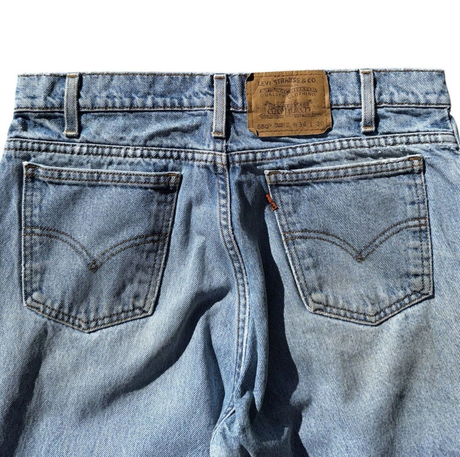 Levi's Vintage Levis 550 Light Wash 1995 Jeans 40550-0213 34x30 Size US 34 / EU 50 - 5 Thumbnail