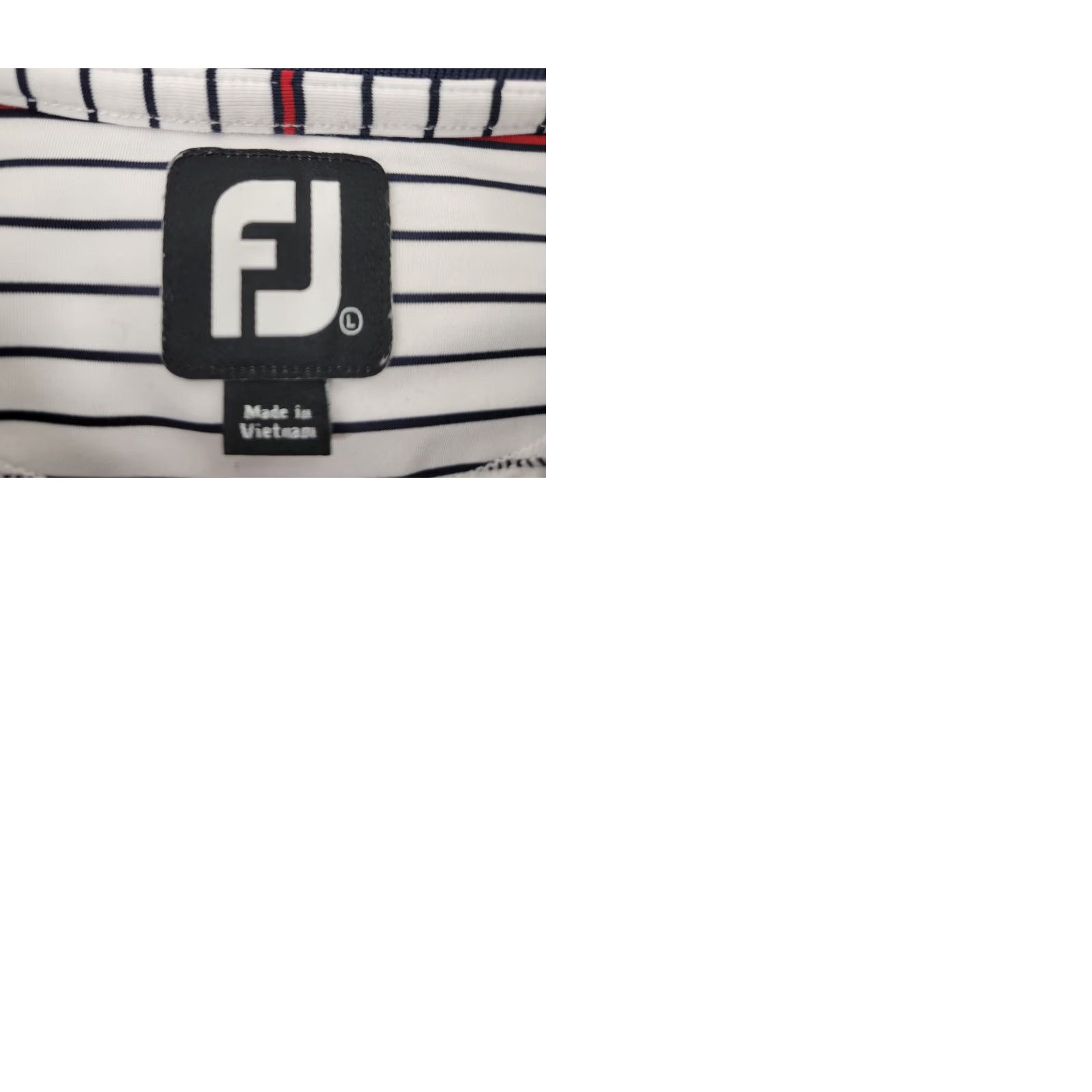Footjoy FootJoy Polo Shirt M S Size L White Red Striped Logo US Flag Vintage No Size US L / EU 52-54 / 3 - 9 Thumbnail