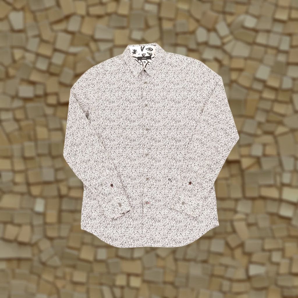 Diesel Diesel Shirt Mens M Black Paisley White Long Sleeve Button IN000057 Size Size US M / EU 48-50 / 2 - 1 Thumbnail