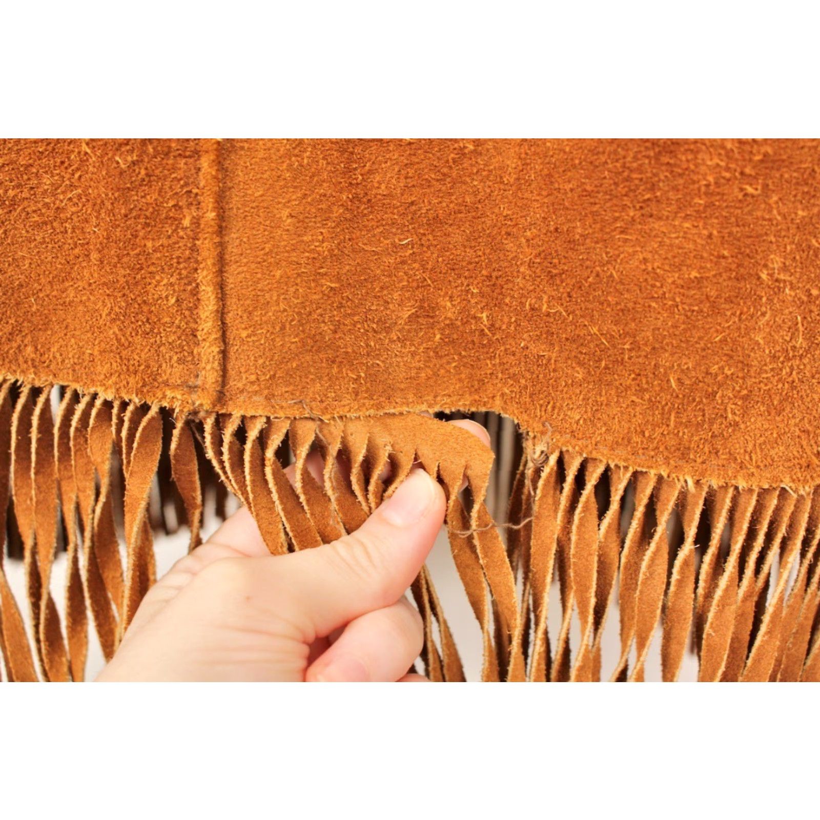 Vintage VINTAGE Women's VTG 70s Brown Fringe Suede Leather Jacket Sz 12 1970s Joo-Kay Hippy Size XL / US 12-14 / IT 48-50 - 6 Thumbnail