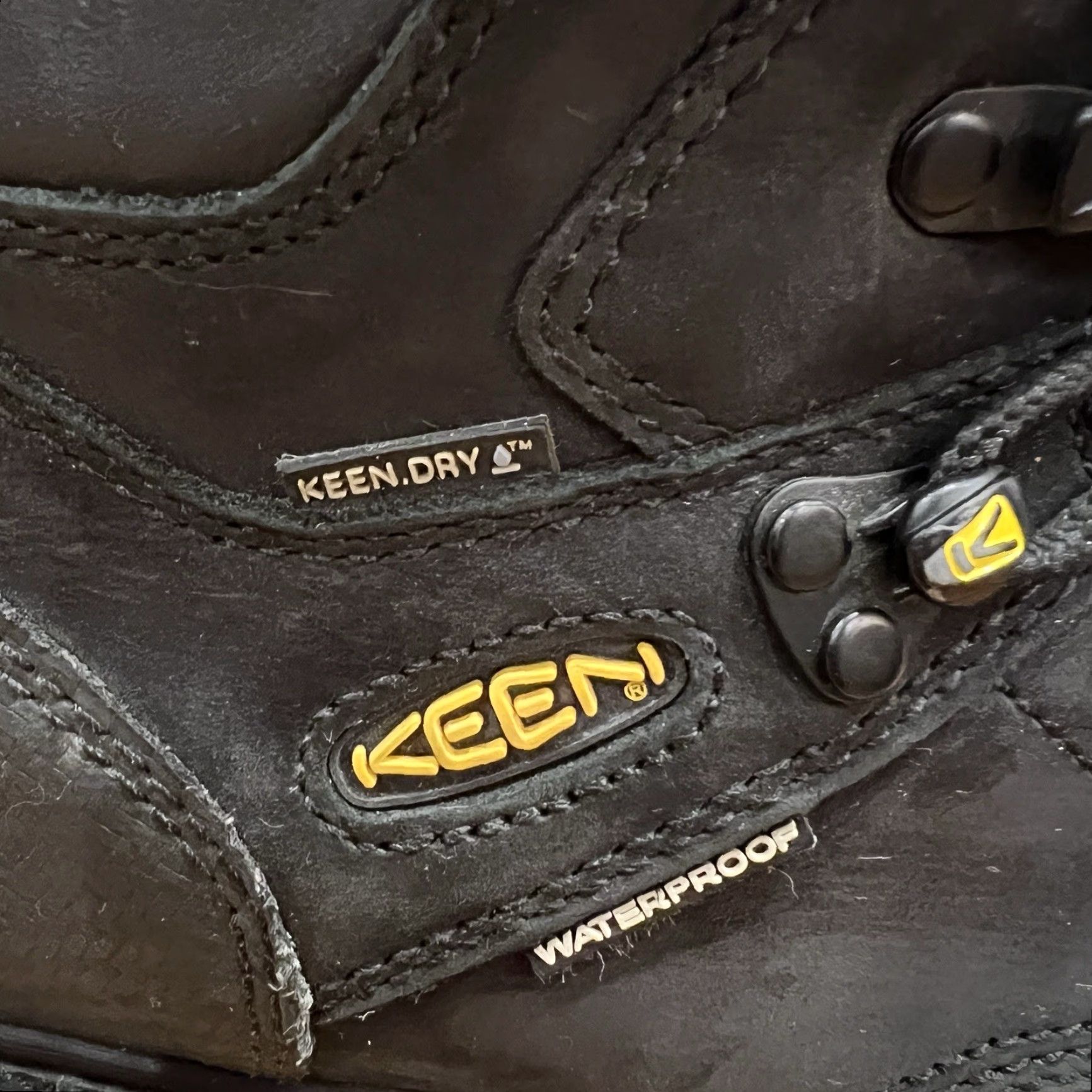 KEEN Keen Mens Logandale Work Boots Steel Toe Black Size 7 (needs Insoles) Size US 7 / EU 40 - 3 Thumbnail