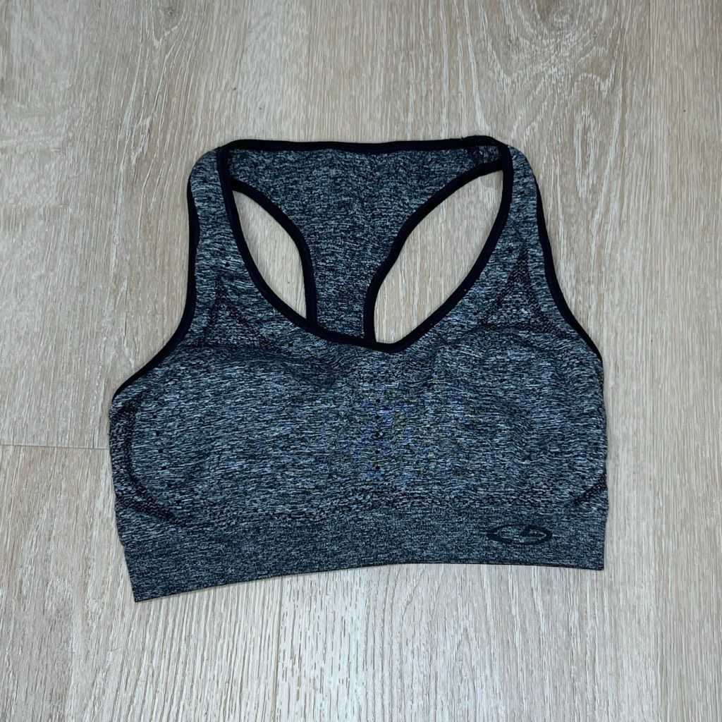 Champion Champion, Sports Bra Heather Gray Racerback Black Trim Athle Size S / US 4 / IT 40 - 5 Thumbnail