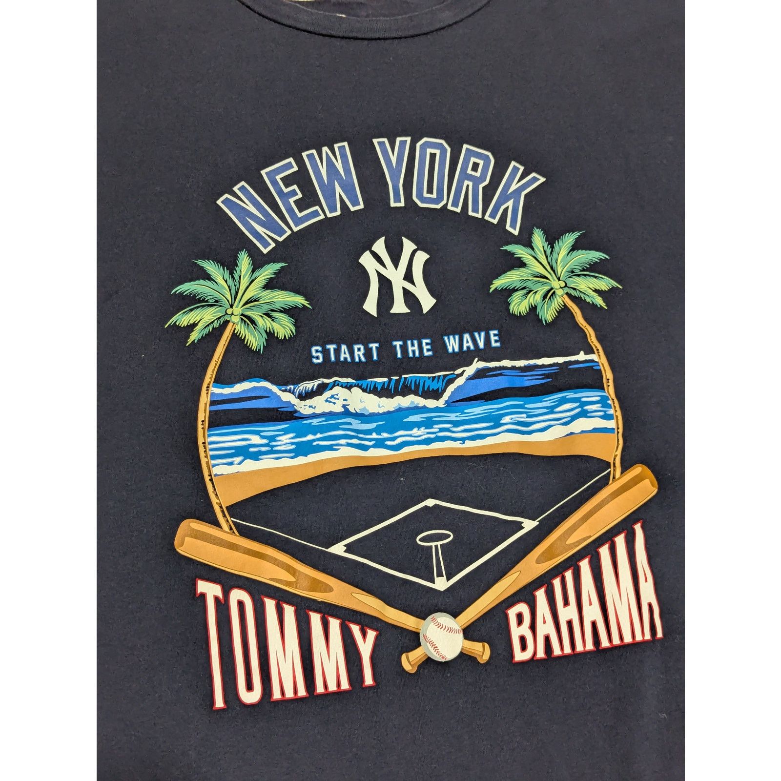 Tommy Bahama × Vintage Vintage Single Stitch Tommy Bahama New York Yankees T-Shirt Size US XXL / EU 58 / 5 - 7 Thumbnail