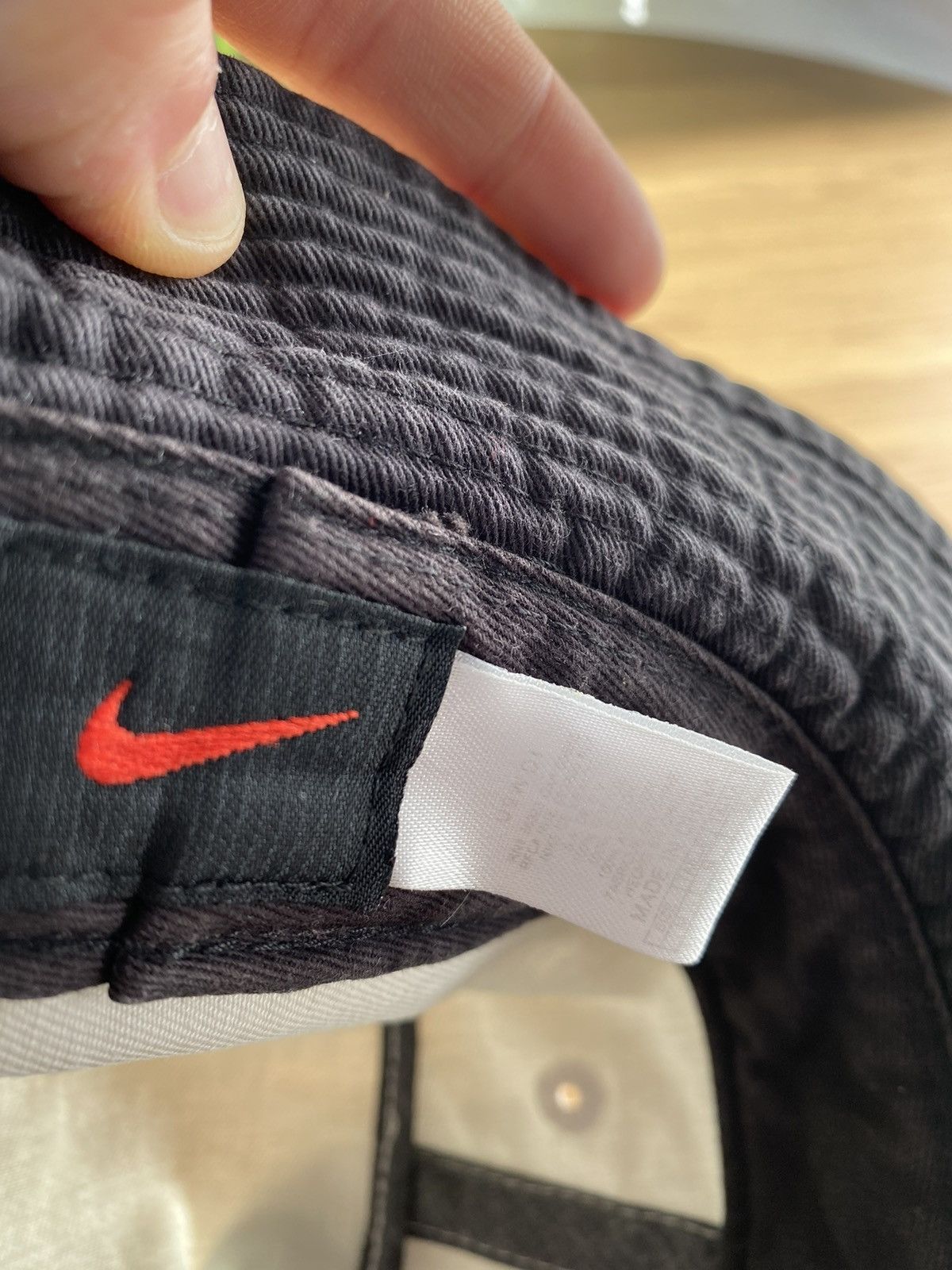 Nike × Vintage Nike Bucket Hat Vintage Size M Beige Logo y2k Styled Unisex Size 34 - 7 Thumbnail