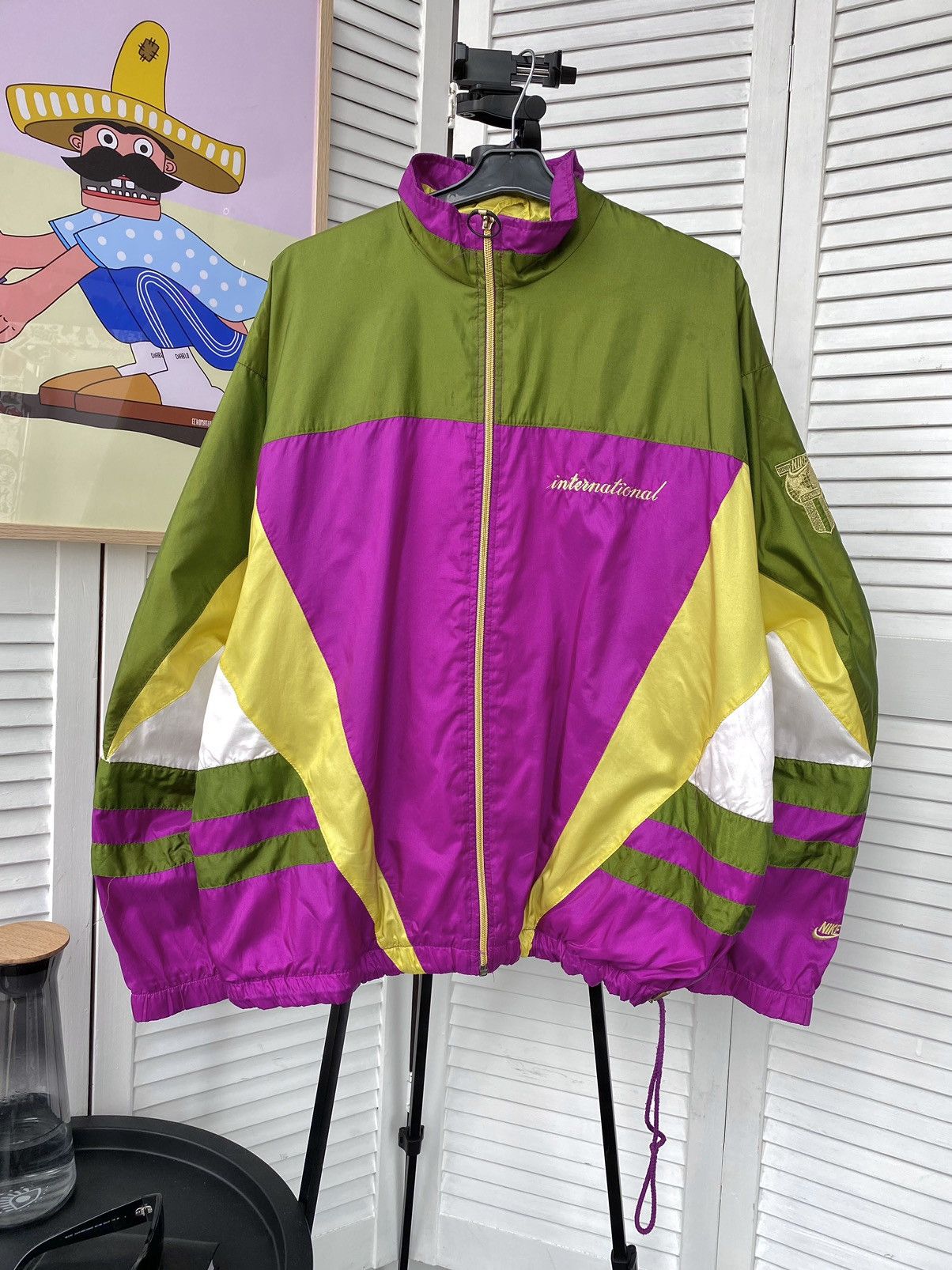 Vintage Nike International Track Retro Nylon Jacket 90s