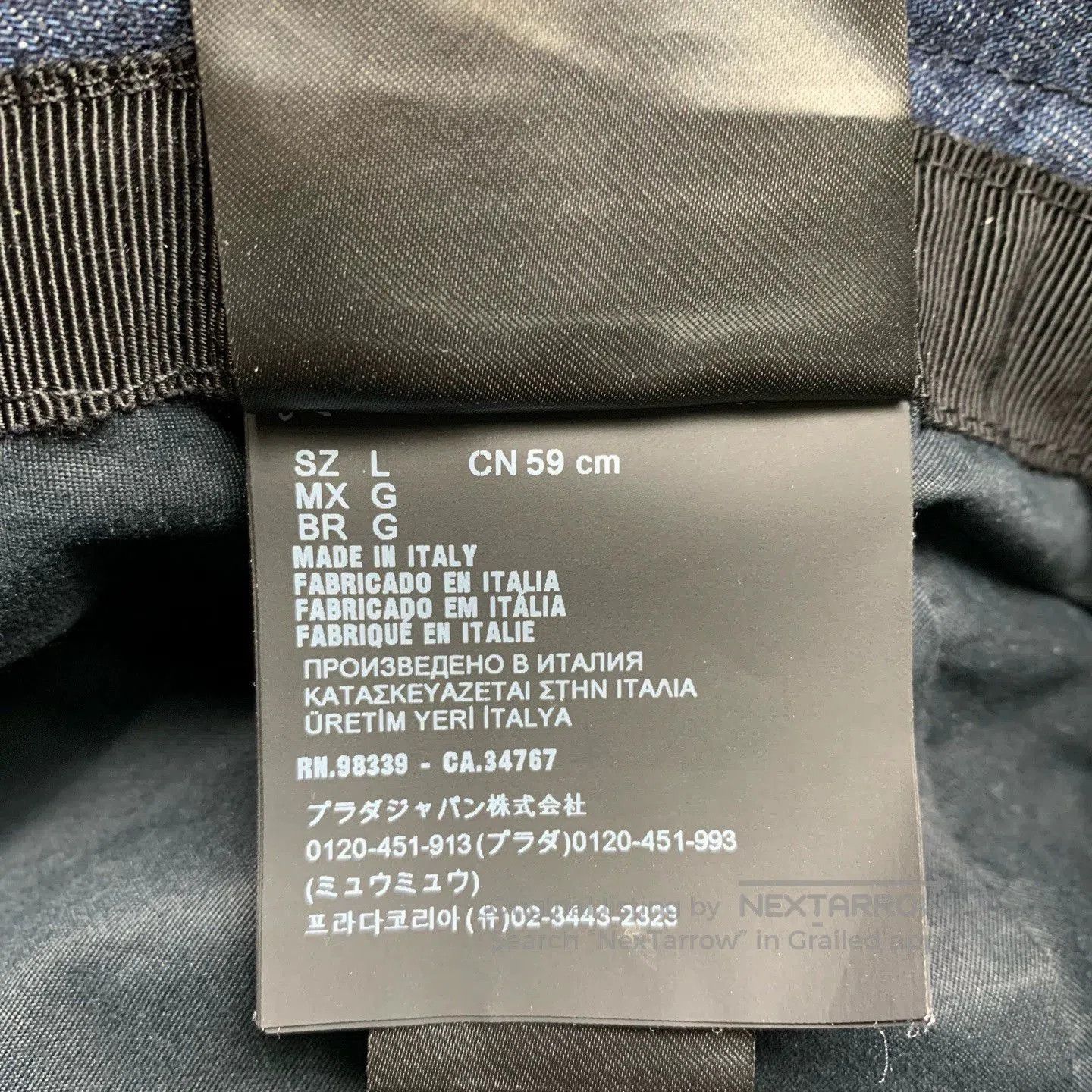 Prada Prada Blue Denim Bucket Hat. Size ONE SIZE - 7 Thumbnail