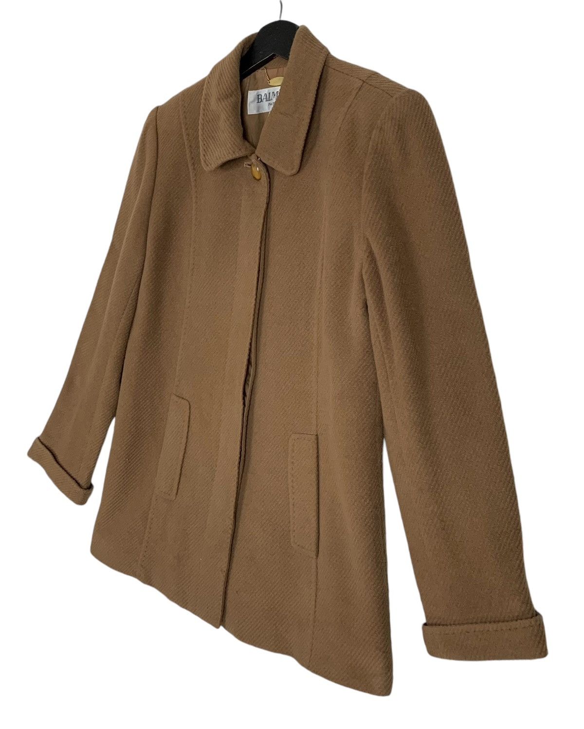Balmain vintage Balmain Paris Designer Luxury Coat OverCoat Size S / US 4 / IT 40 - 4 Thumbnail