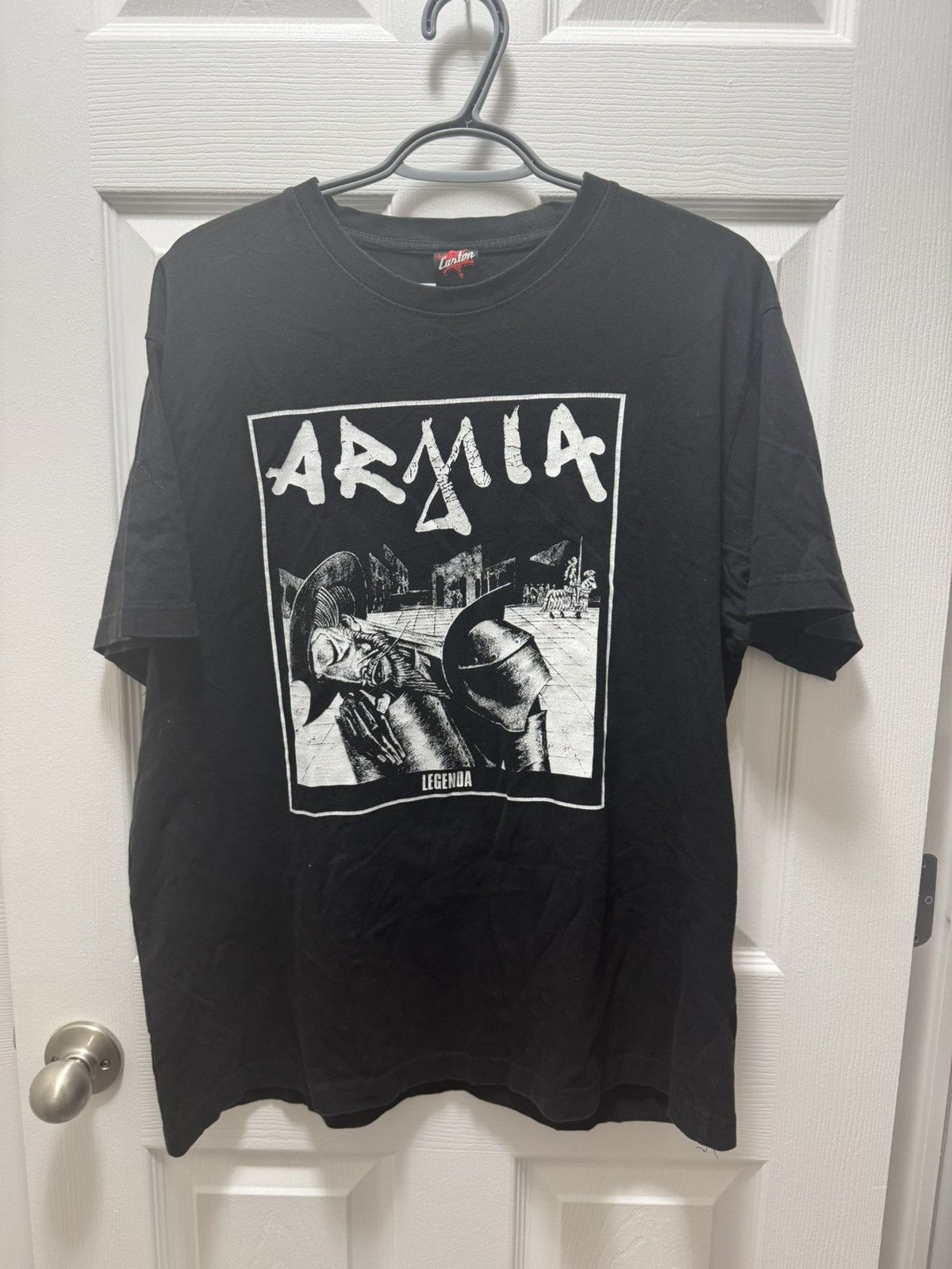 Band Tees Armia Legenda Black Metal Punk Poland 1991 Album Merch Rare Size US XL / EU 56 / 4 - 1 Thumbnail
