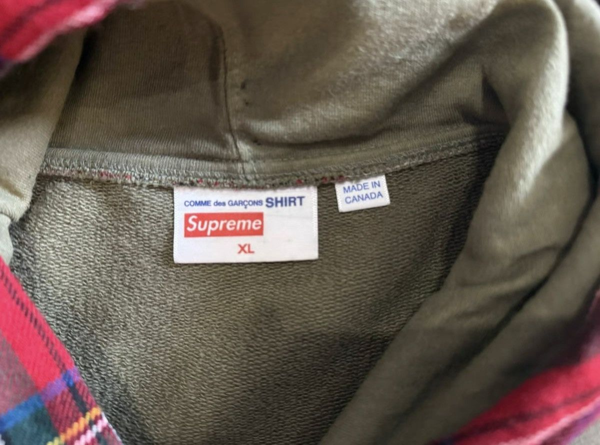 Comme des Garcons Supreme cdg Olive hooded sweatershirt Size US XL / EU 56 / 4 - 3 Thumbnail