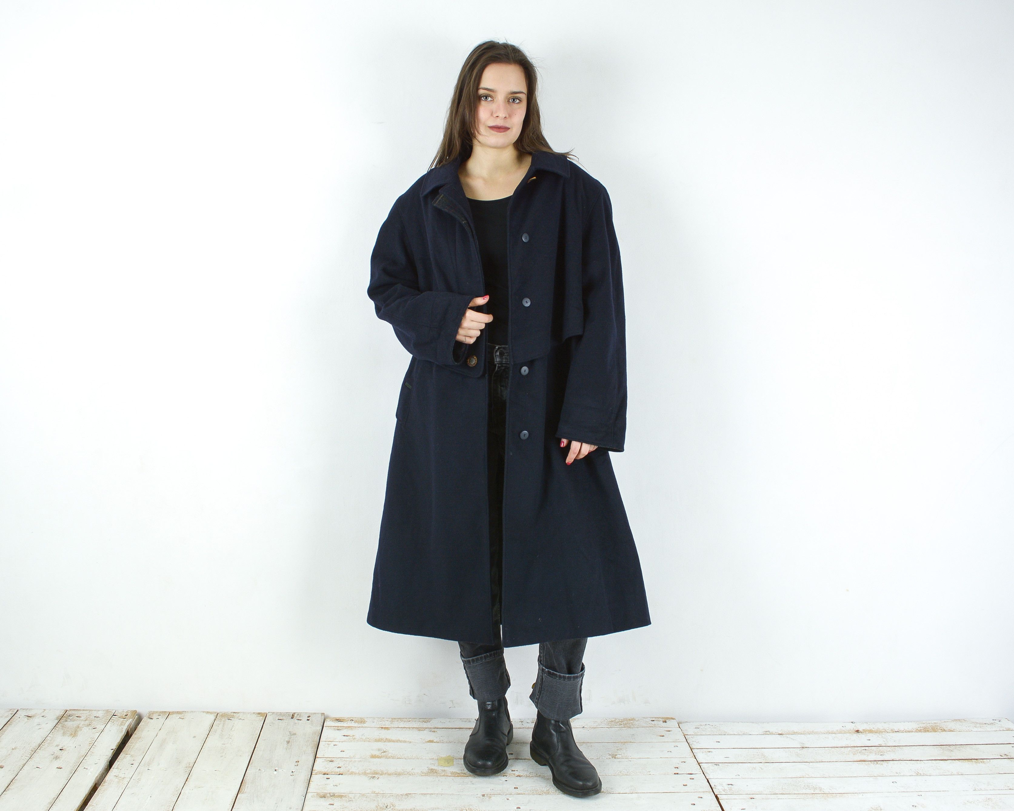 Vintage Thermo Loden Maresima Fleece Wool Coat Overcoat Jacket Size XL / US 12-14 / IT 48-50 - 2 Thumbnail