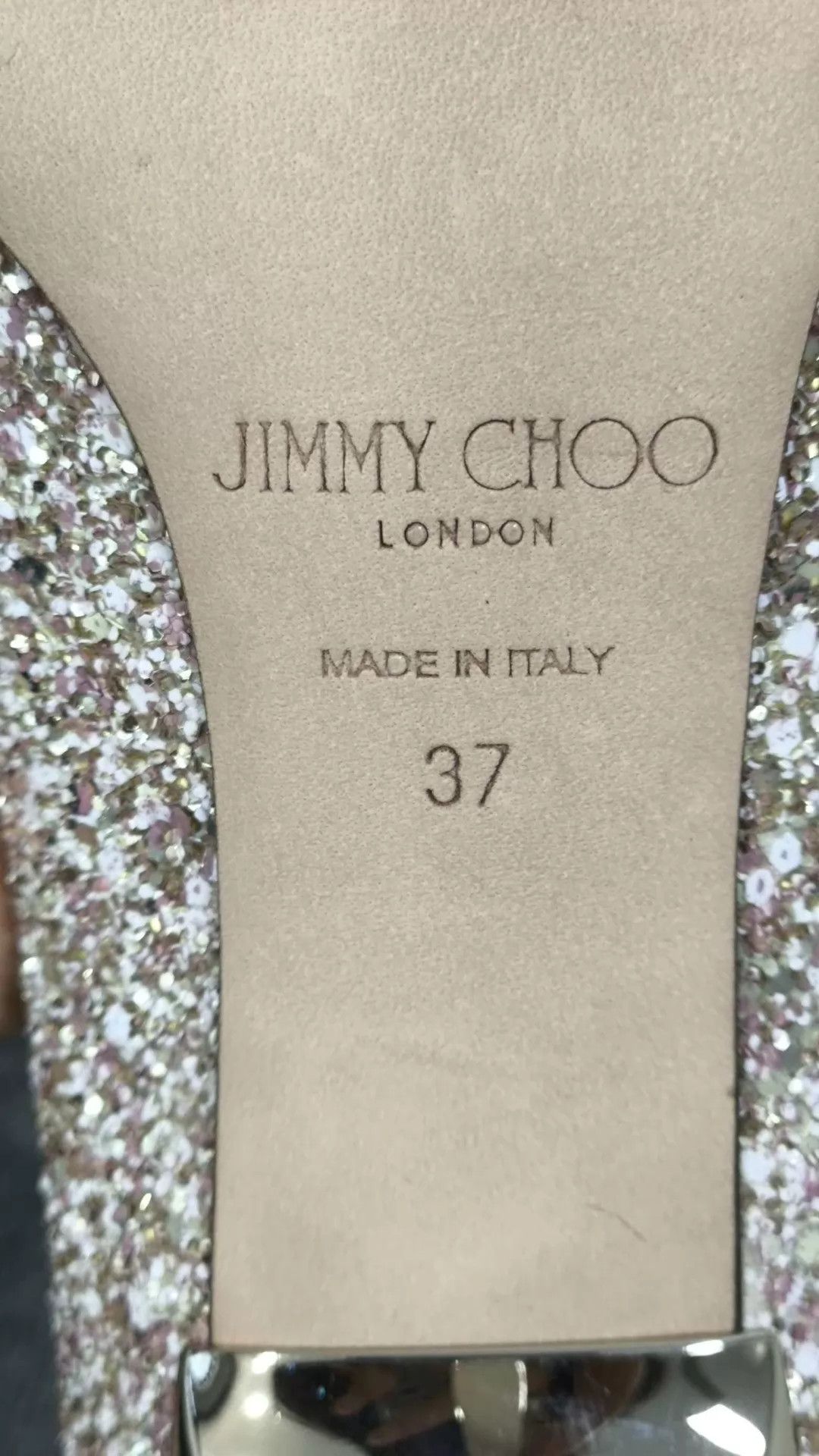 Jimmy Choo Jimmy Choo Pink Sequin Metallic Heel Pumps Size US 6.5 / IT 36.5 - 7 Thumbnail