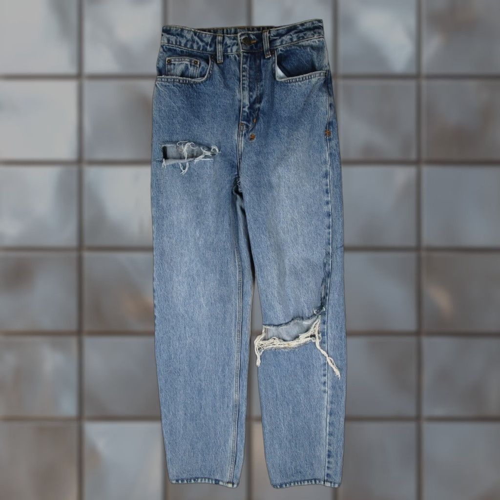 Ksubi VINTAGE Ksubi Jeans Womens 25 Blue High Rise Denim Straight Fit Casual Pockets 2010s Size 42" / US 20 - 1 Thumbnail