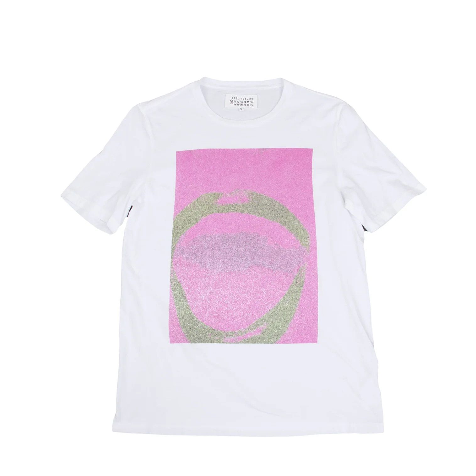 Maison Margiela Cotton Mouse Print T-Shirt in White and Pink Size US S / EU 44-46 / 1 - 1 Thumbnail
